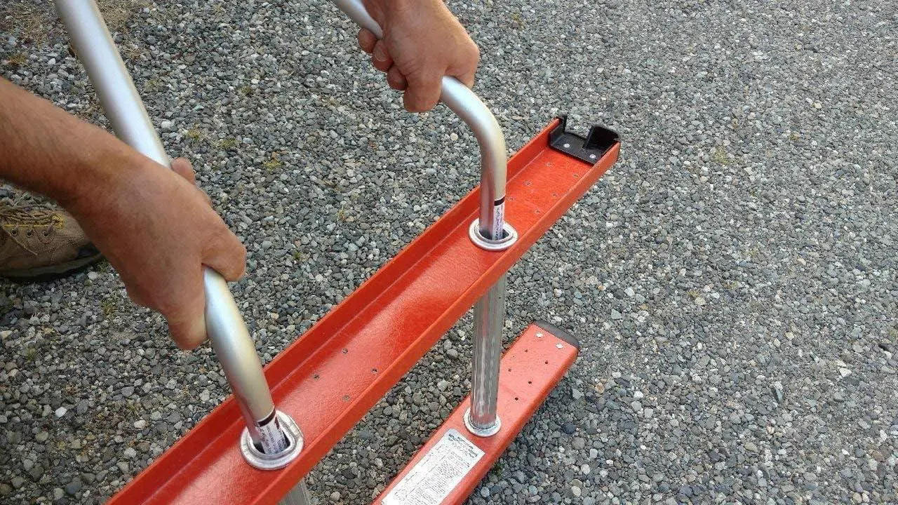 Alt view image 2 of 7 - Ladder Stabilizer Standoff Brackets with Silicone Elbows (Sold in Pairs)