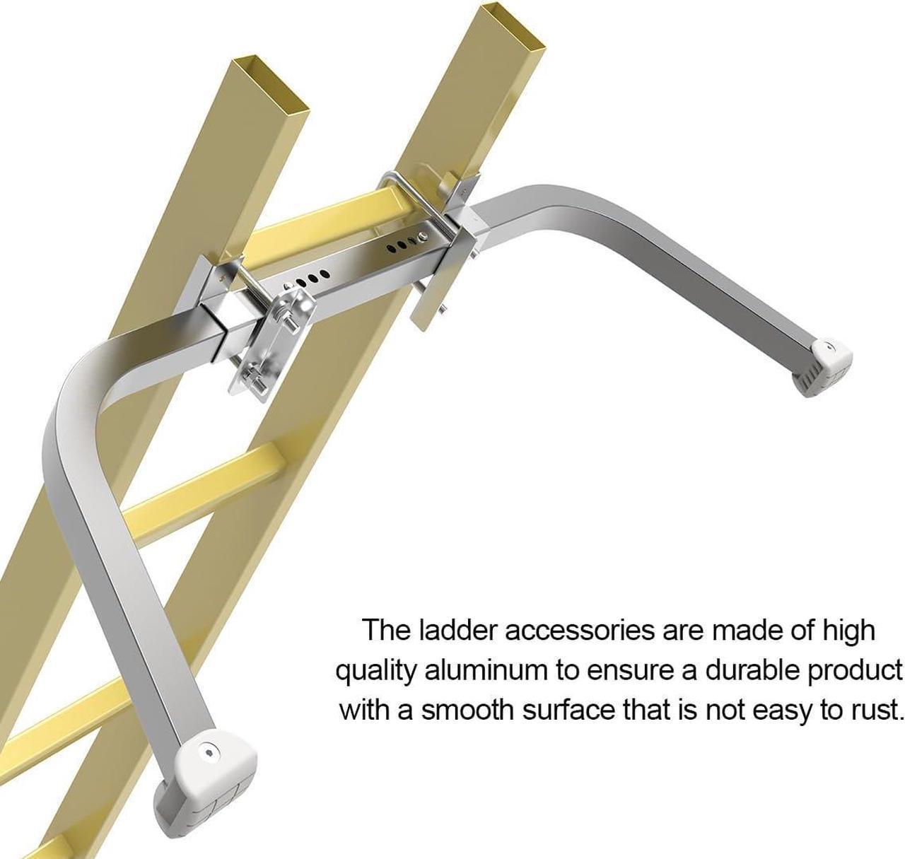 Alt view image 3 of 7 - Ladder Stabilizer for Roof, Wing Span/Wall Standoff Extended Ladder Roof Stabilizer with Non-Slip Rubber Bottom pad Fixed Angle of Ladder Accessory