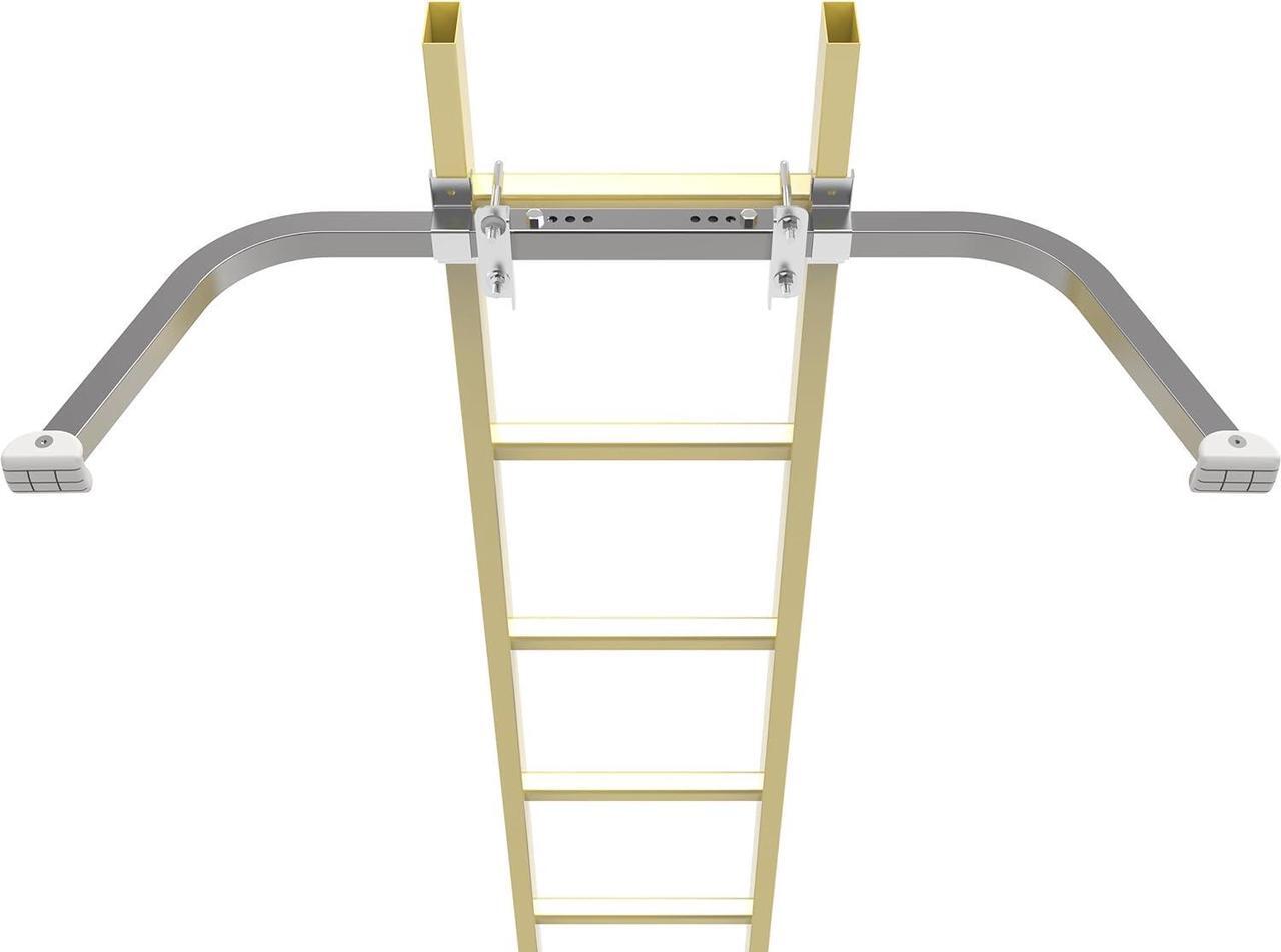 Alt view image 4 of 7 - Ladder Stabilizer for Roof, Wing Span/Wall Standoff Extended Ladder Roof Stabilizer with Non-Slip Rubber Bottom pad Fixed Angle of Ladder Accessory
