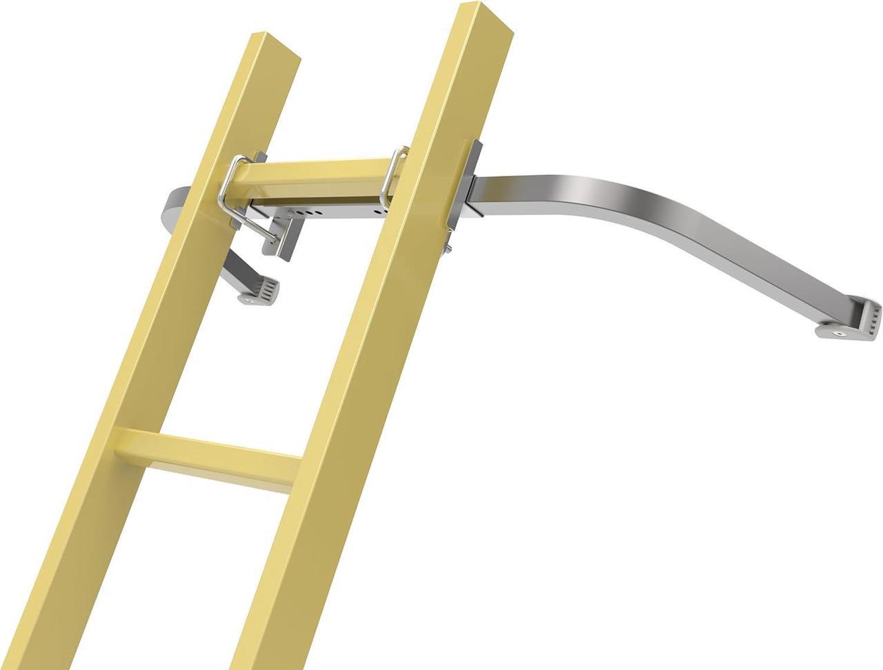 Alt view image 5 of 7 - Ladder Stabilizer for Roof, Wing Span/Wall Standoff Extended Ladder Roof Stabilizer with Non-Slip Rubber Bottom pad Fixed Angle of Ladder Accessory