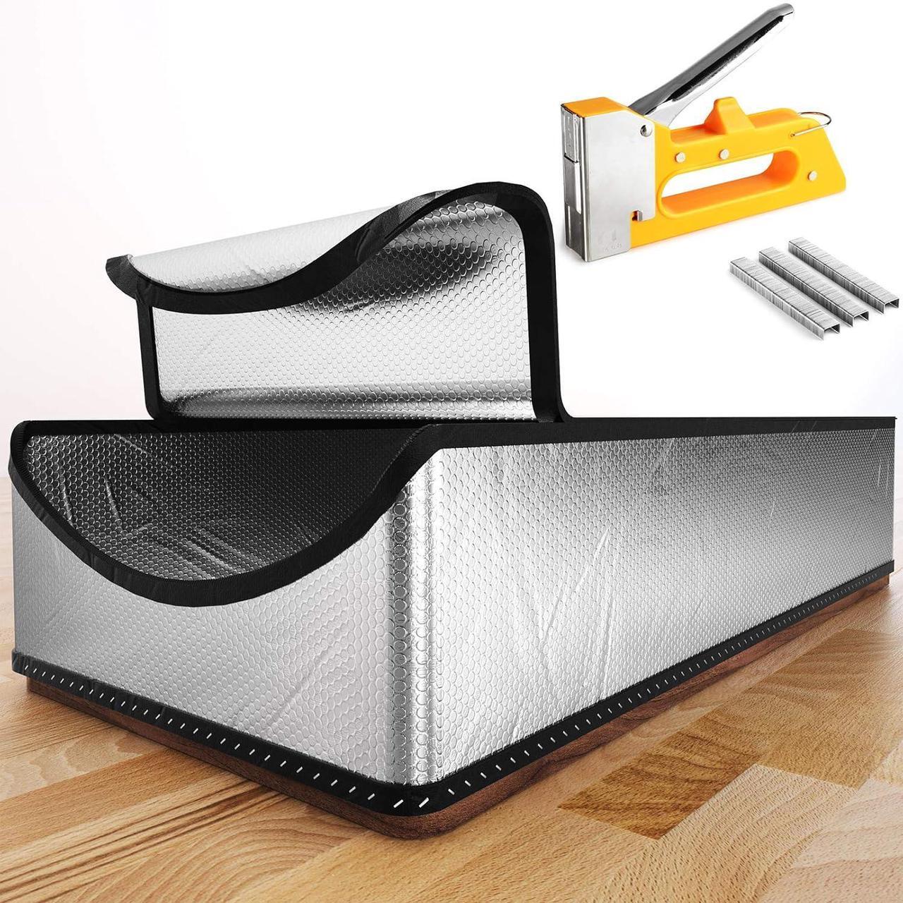 Main image of Attic Stairs Insulation Cover 25"x54"x11", Attic Door Insulation Cover R-Value 15.5, Class A Fireproof Attic Tent Ladder Insulation Cover Kit with Installation Tool 400 Staples