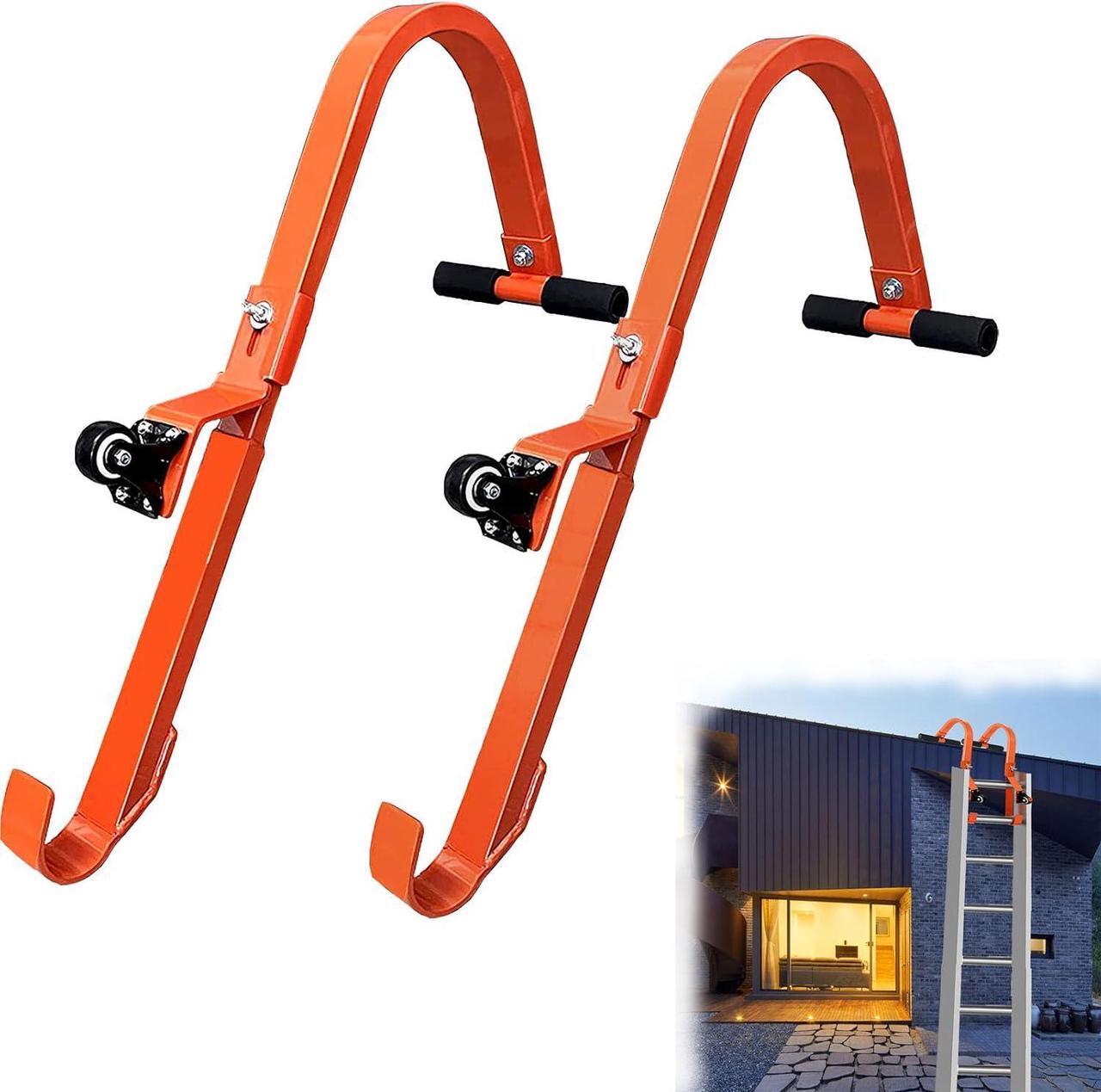 Main image of Ladder Roof Hook Heavy Duty, Extension Ladder Stabilizer Roof Ridge Extension with Wheel Rubber Grip T-Bar, 500 lbs Weight Capacity, Fast and Easy Setup to Access Steep Roofs