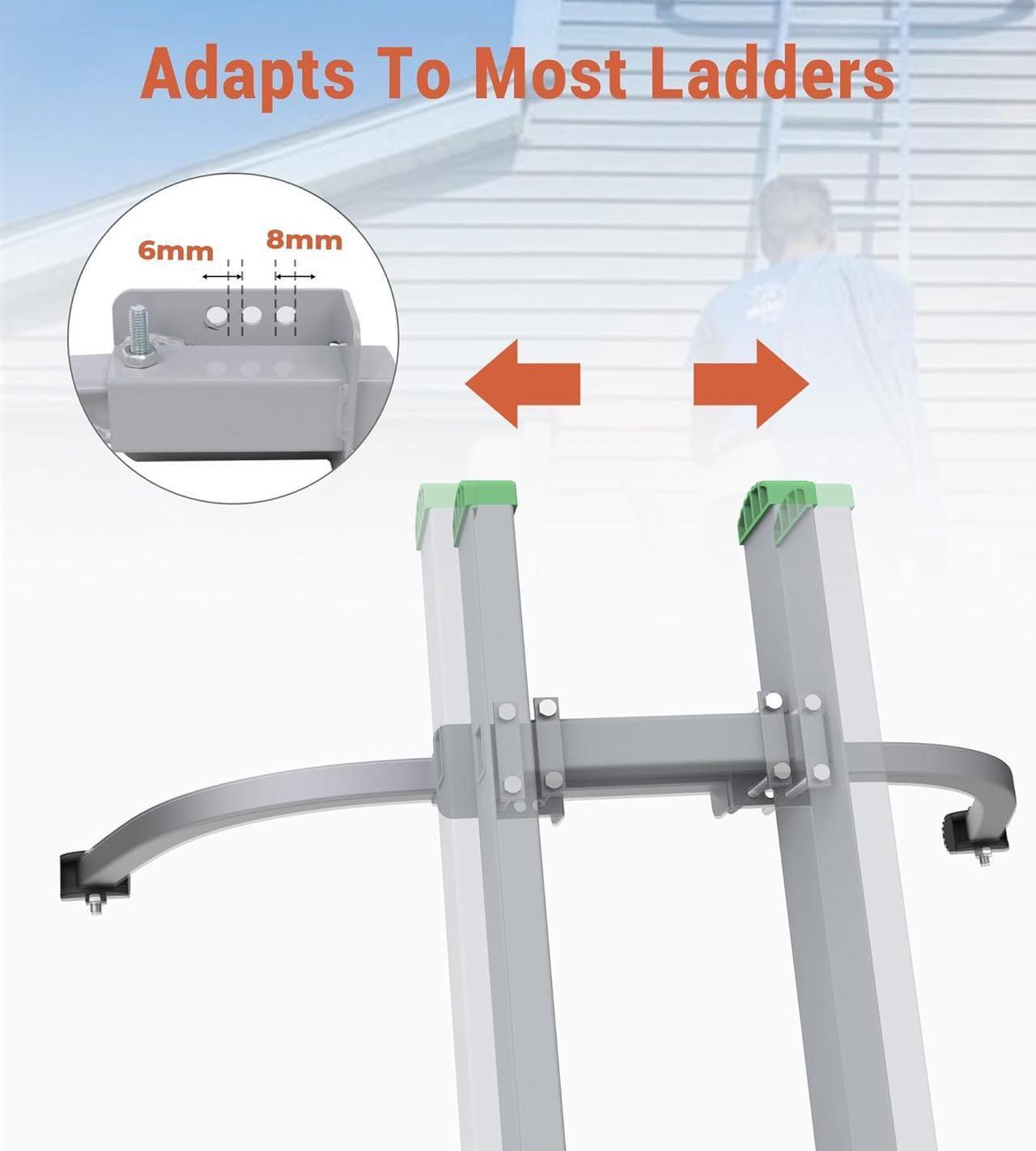 Alt view image 4 of 7 - Extension Ladder Stabilizer for Roof Gutter, 450 Lbs Weight Rating, Standoff Roof Ladder Accessories, Lightweight and Easy to Use