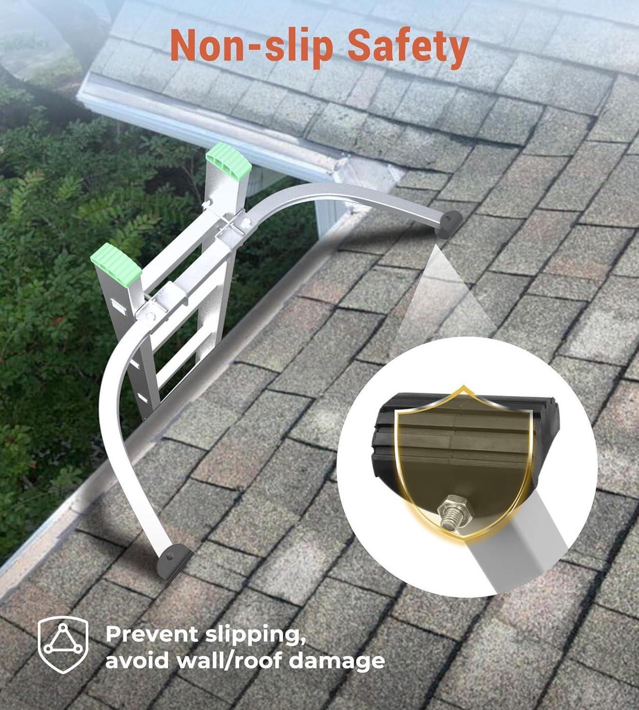Alt view image 5 of 7 - Extension Ladder Stabilizer for Roof Gutter, 450 Lbs Weight Rating, Standoff Roof Ladder Accessories, Lightweight and Easy to Use