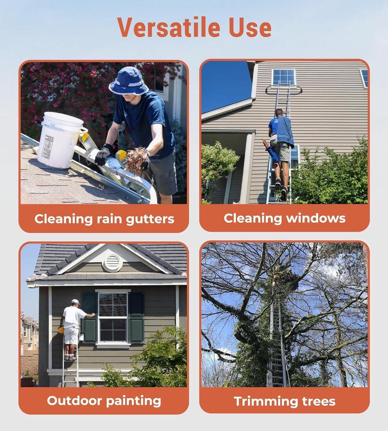 Alt view image 6 of 7 - Extension Ladder Stabilizer for Roof Gutter, 450 Lbs Weight Rating, Standoff Roof Ladder Accessories, Lightweight and Easy to Use