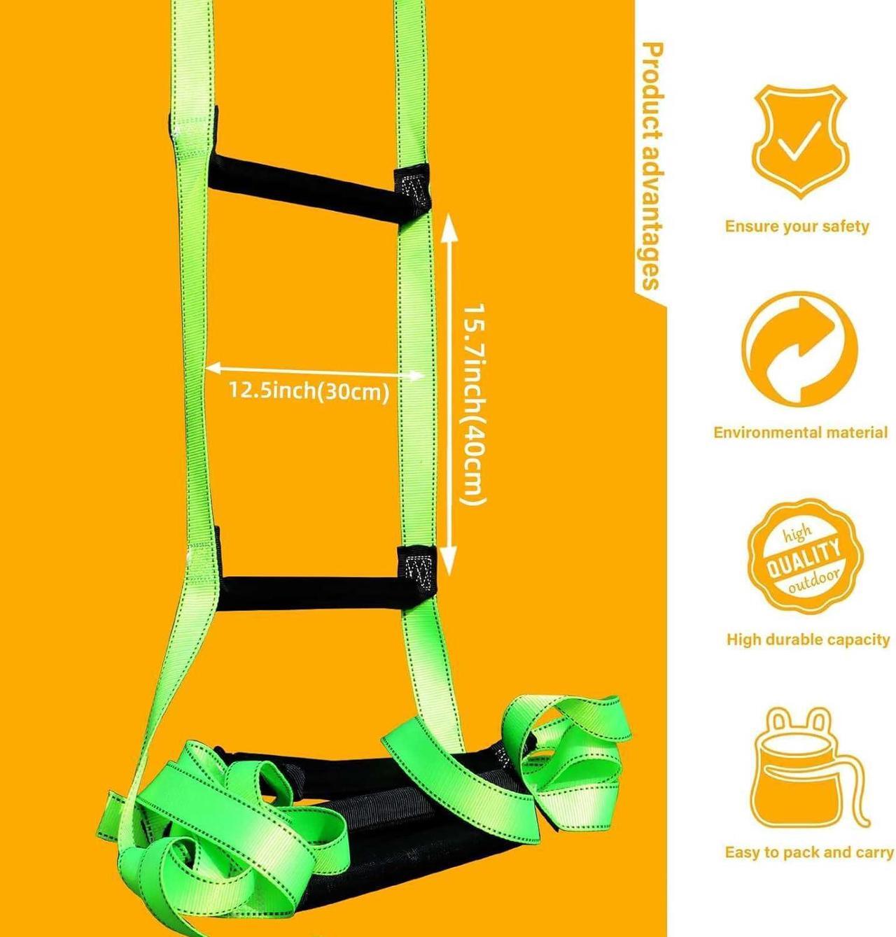Alt view image 6 of 6 - Emergency Fire Escape Ladder,Flame Resistant Safety Rope Ladder with Hooks 13FT/16FT/26FT/32FT/49FT,Fast to Deploy,Easy to Store Withstand Weight up to 1300 pounds (26FT)