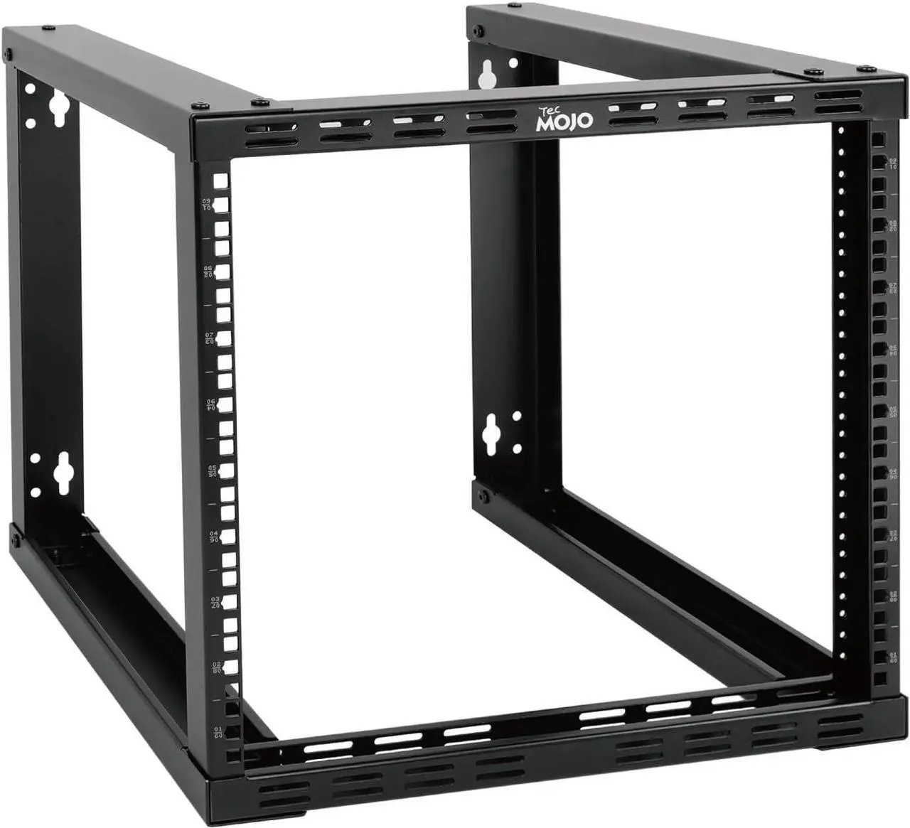 Main image of 9U Wall Mount Rack, Wall Mount Network Rack 15.8in Depth, Open Frame Server Rack for 19in IT/AV/Data/Home Equipment, Black
