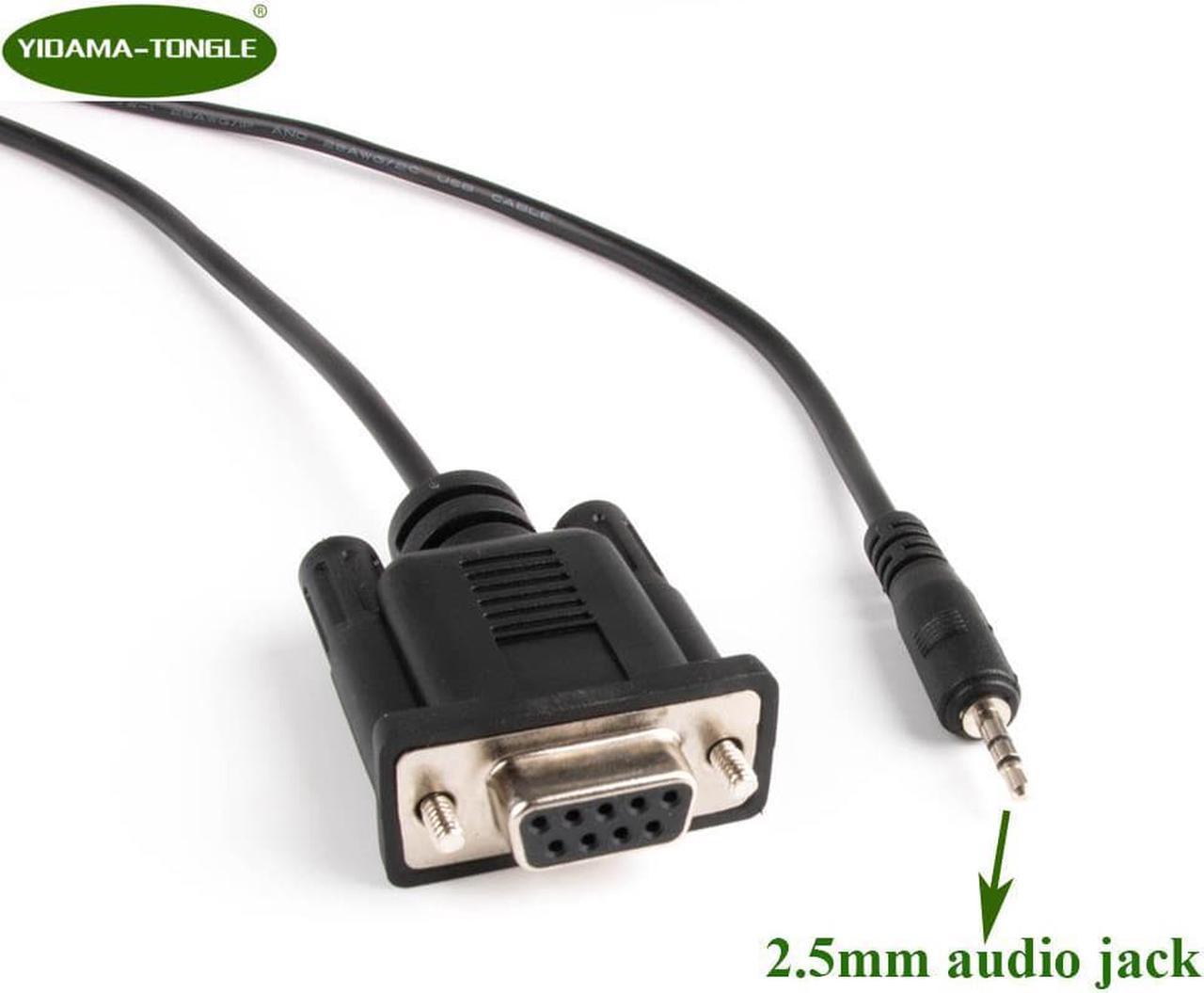 DB9 9 PIN FEMALE TO 2.5mm 3P MALE JACK ADAPTER SERIAL RS232 gluco meter radio cable