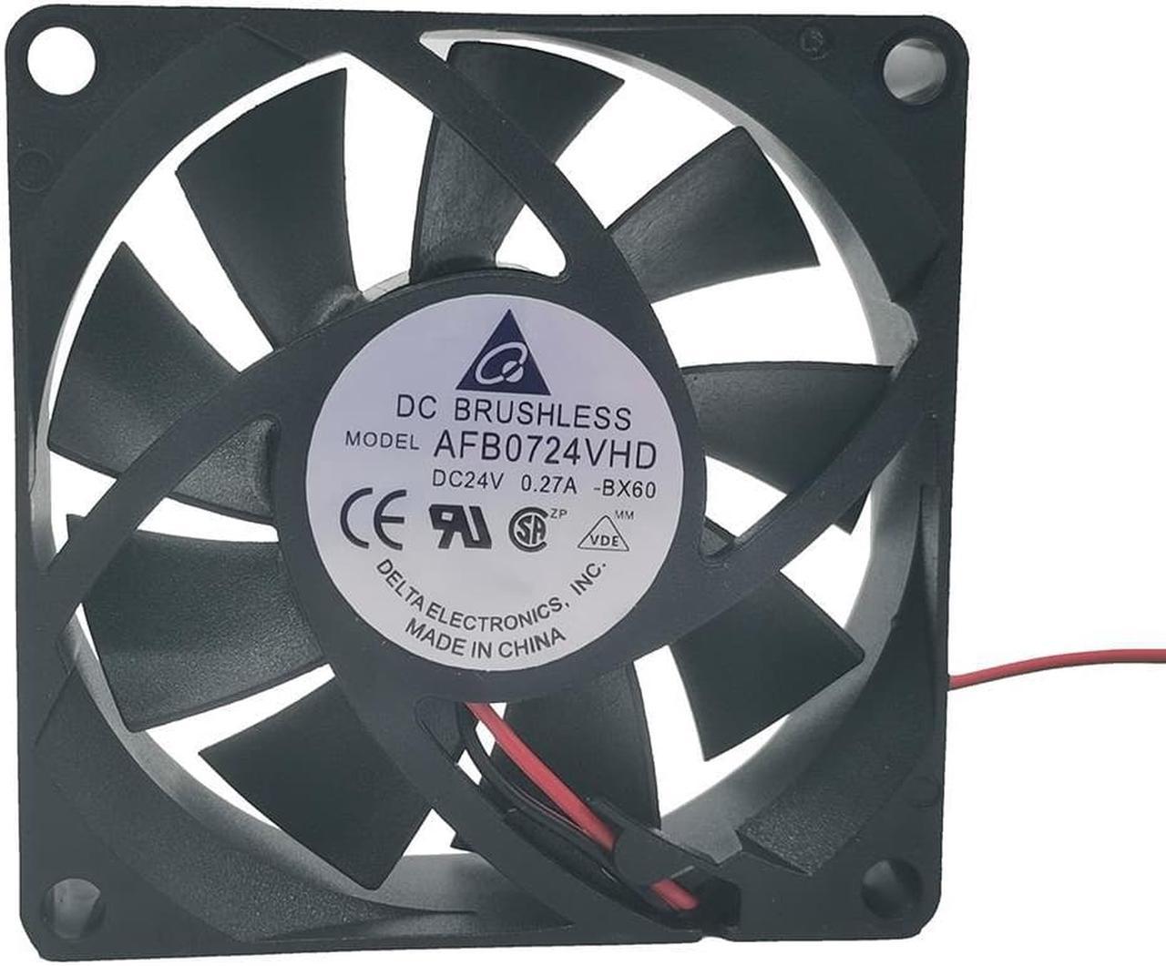 and Delta Delta AFB0724VHD 24V 0.27A 7cm frequency converter double ball cooling fan