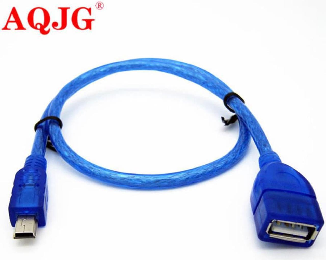 USB 2.0 Female to Mini USB Male Cable Adapter 5P OTG V3 Port Data Cable For Car Audio Tablet For MP3 MP4 horn speaker 30cm 0.3m