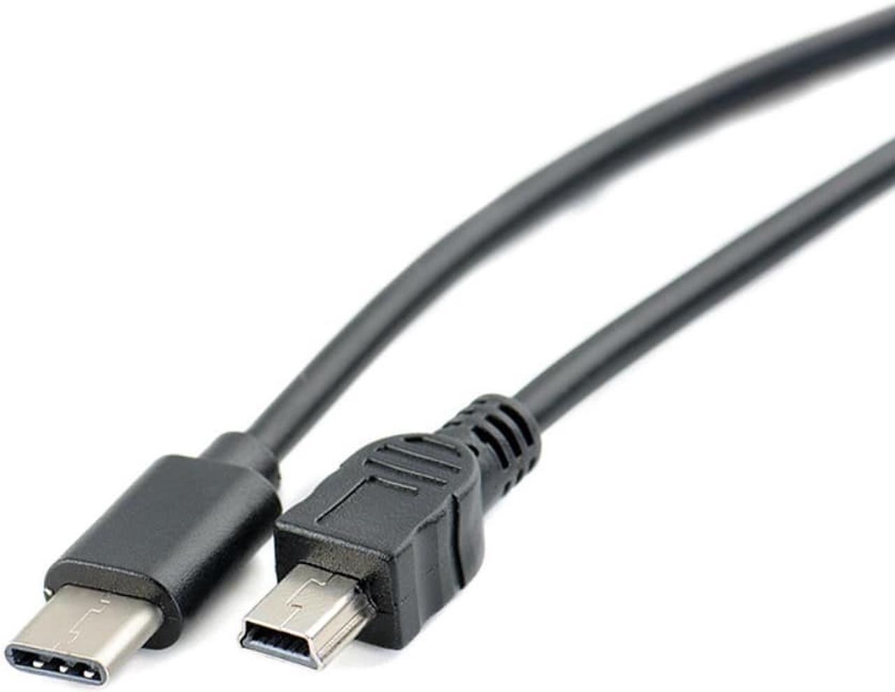 1pc USB Type-c to Mini USB Cable USB-C Male to Mini-B Male Converter Adapter Lead Data Cable 30cm