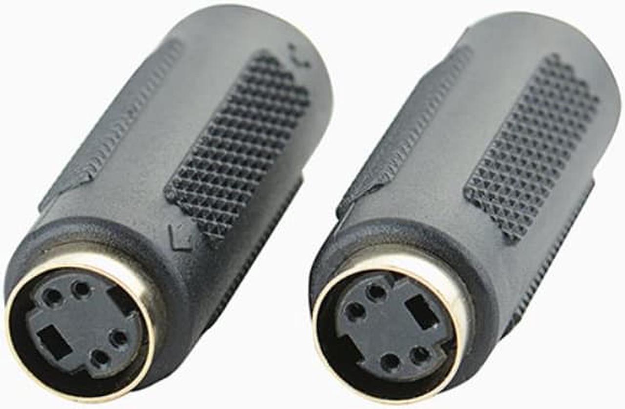 S-Video Adapter Female to Female Coupler/Gender Changer, Mini Din 4 PIN Female to Female S-Video Coupler Extender Adapter