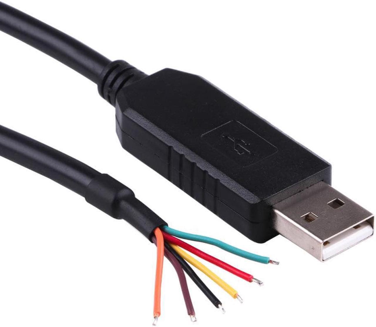 PL2303TA USB RS232 Converter Serial Adapter 6Pin Wire End Programming Cable Compatible For USB-RS-WE