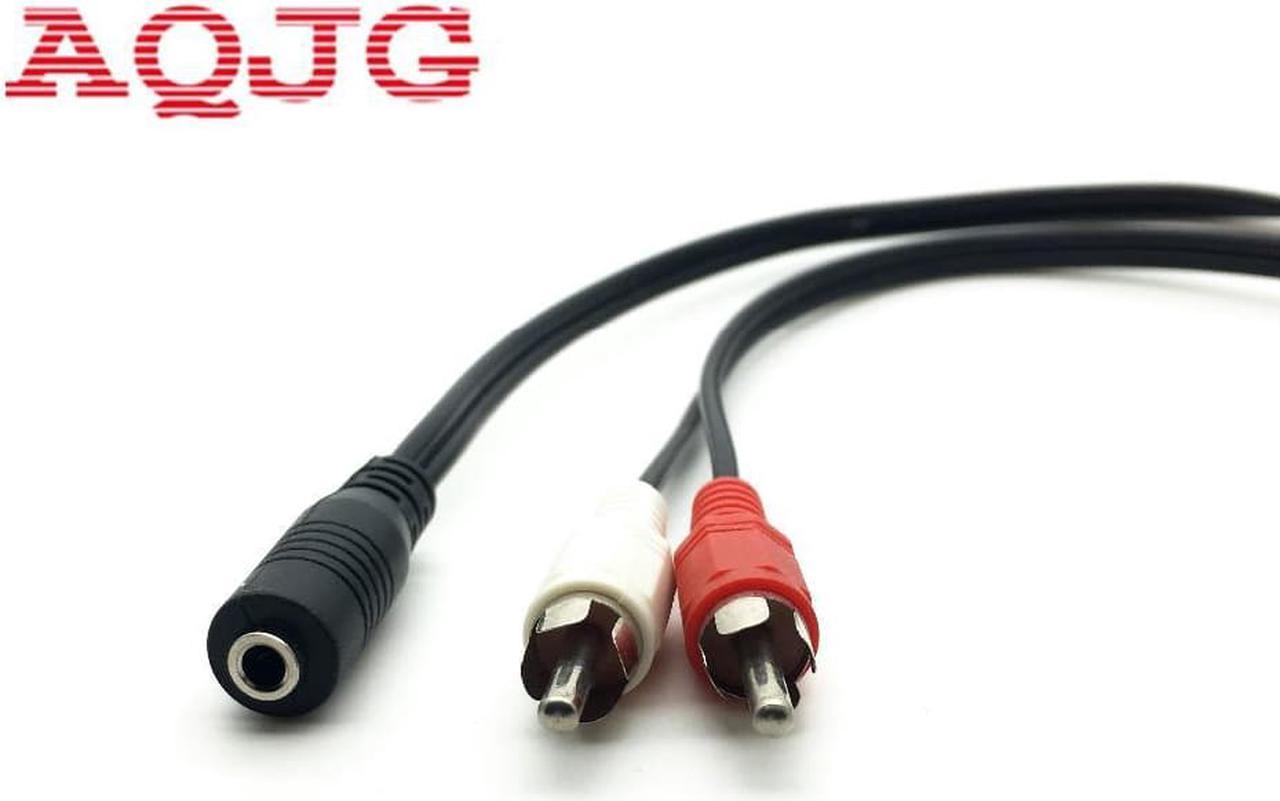 Universal Dual 20CM Rca Cable Stereo Audio Video Adapter 3.5mm Cable Double Female Jack To 2RCA Male Socket 3.5 Y Plug Converter