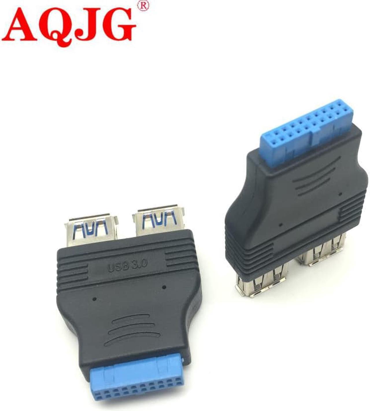 2 ports USB 3.0 A Female Port HUB Motherboard 20Pin Header Adapter Convertor Connector Female Adapter AQJG