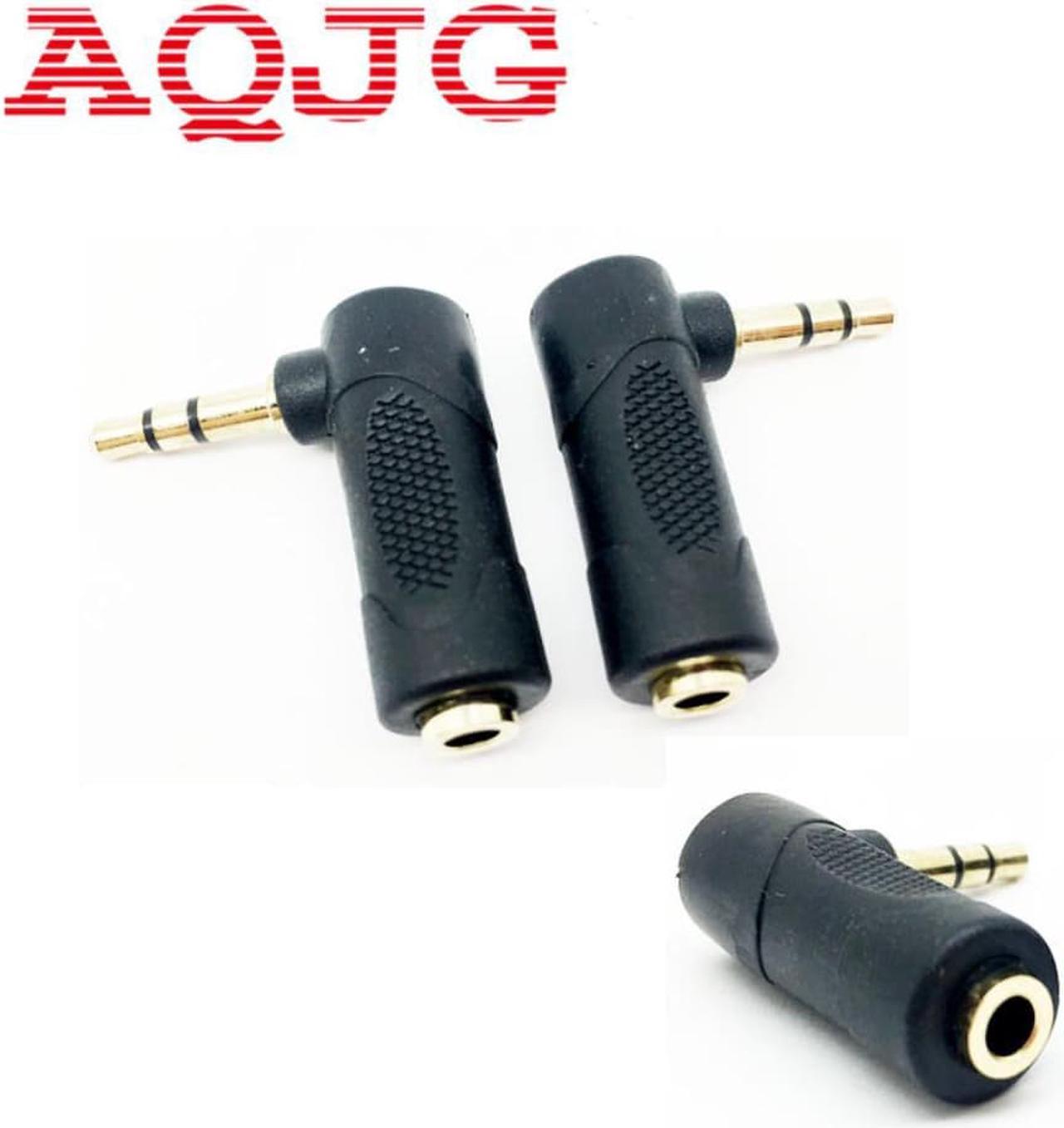 3.5mm 90 Degree 3 Pole Right Angle Female To Male Audio Stereo Plug L Shape AUX Headphone Jack Adapter Converter AQJG