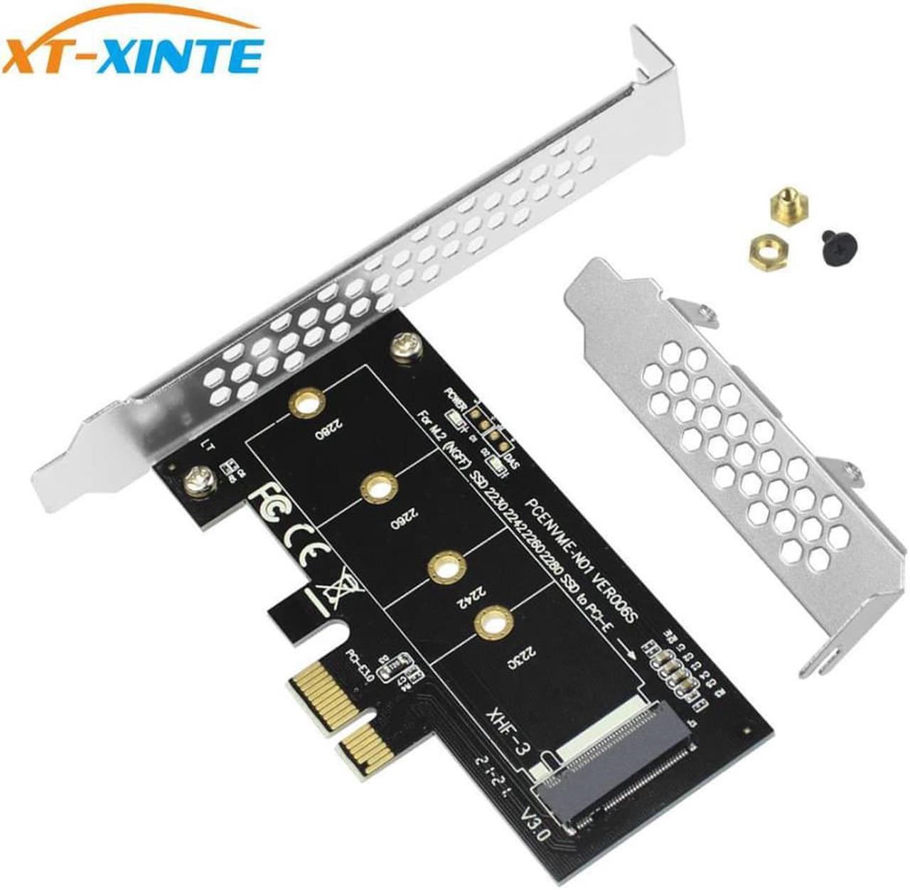 XT-XINTE M.2 Key M Adapter Card PCI Express 3.0 1X Expansion Card Converter Riser Card for M2 NVMe 2230 2242 2260 2280 Size SSD