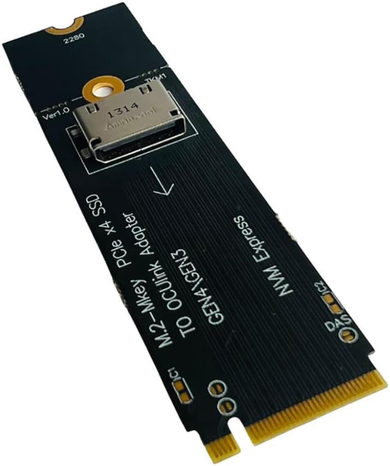 M.2-M key PCIe x4 SSD to U.2 OCUlink SFF-8612 Adapter Card Gen4/Gen3 for 2.5 inch NVME U.2(SFF 8639)SSD PCI-E NGFF Riser Card