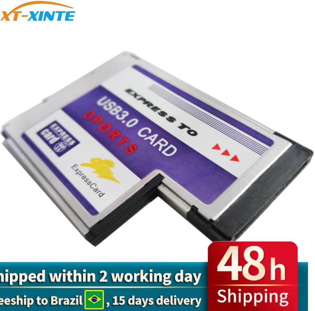 BC718 Notebook Express Card ExpressCard to 3-Port USB 3.0 HUB Adapter Converter 54MM FL1100 Expansion Card for Laptop PC