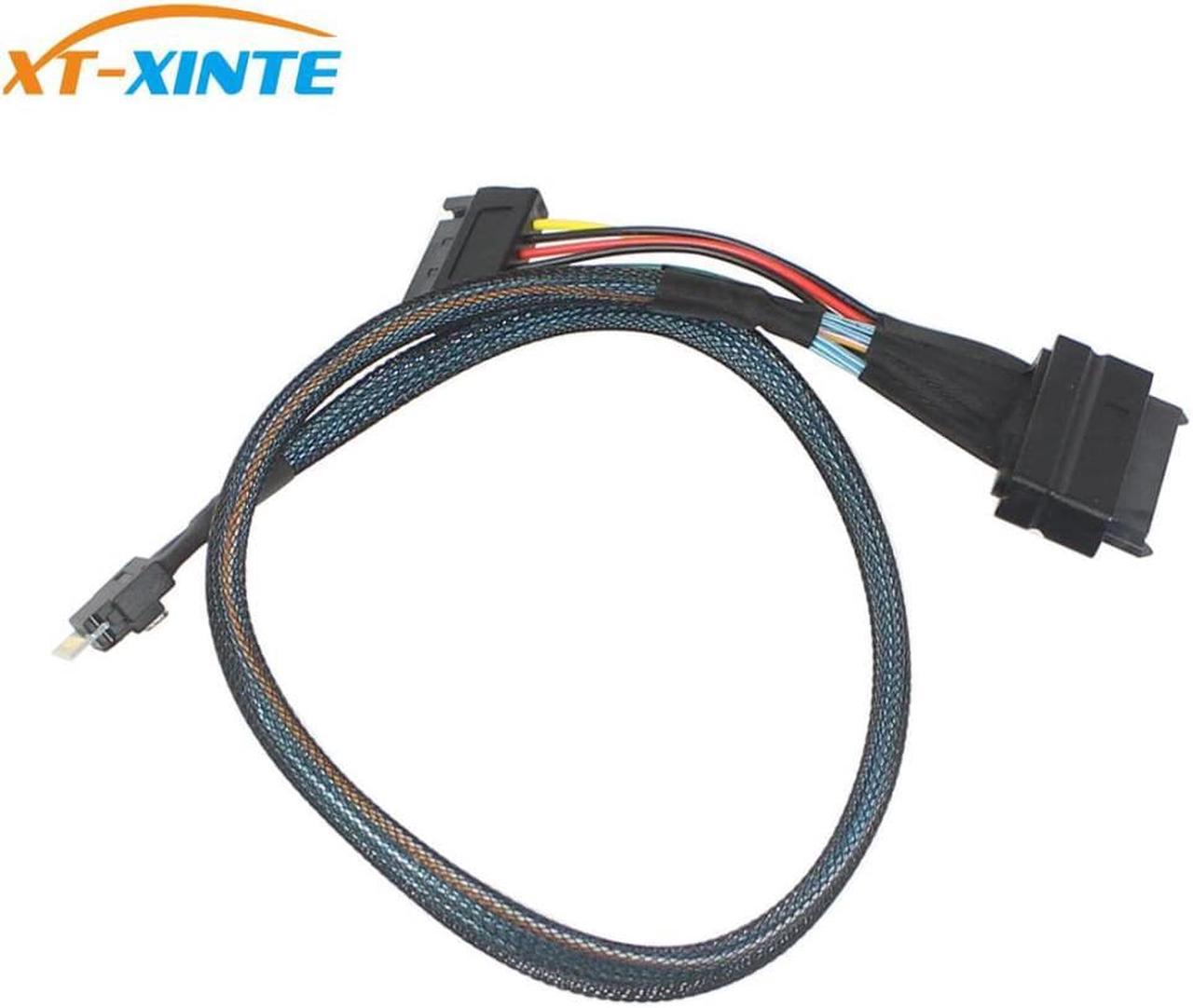 XT-XINTE U.2 Adapter Cable SFF-8654 Slim SAS to SFF-8639 Line for NVME SSD PCIE Cable Mainboard 750 P3600 P3700 M.2 SSD