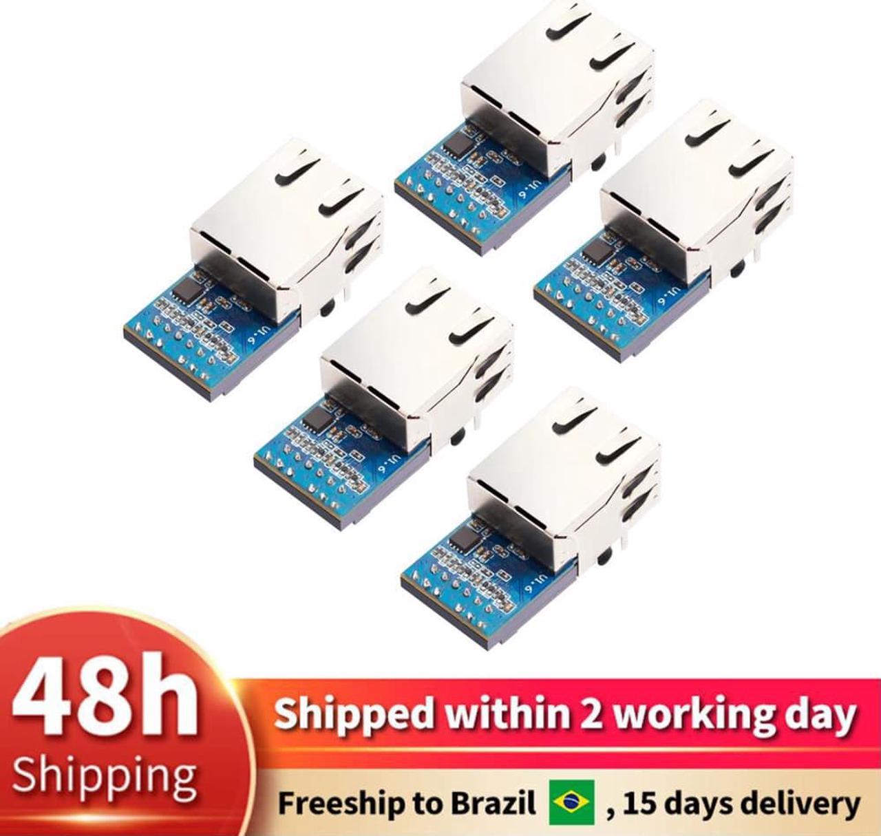 5PC/Lot  10/100Mbps Super Port Serial UART to Ethernet TCP/IP Module with Modbus RTU RJ45 Port USR-K7