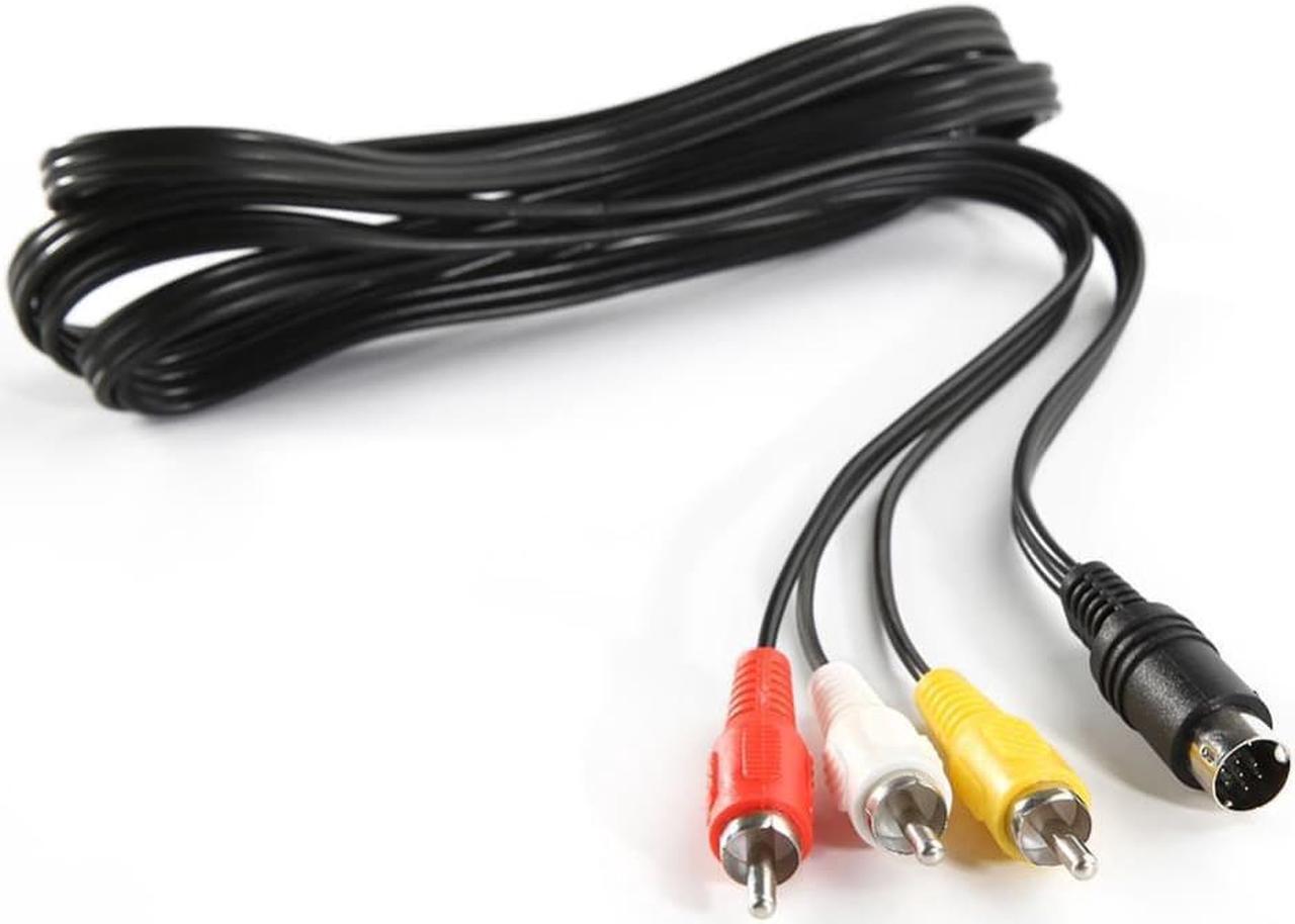 Alt view image 2 of 3 - 1.8M 9 Pin Game Audio Video AV Stereo Composite Cable For Sega Genesis 2 A/V RCA Connection Cord Wire For SEGA Genesis/MD 2 3