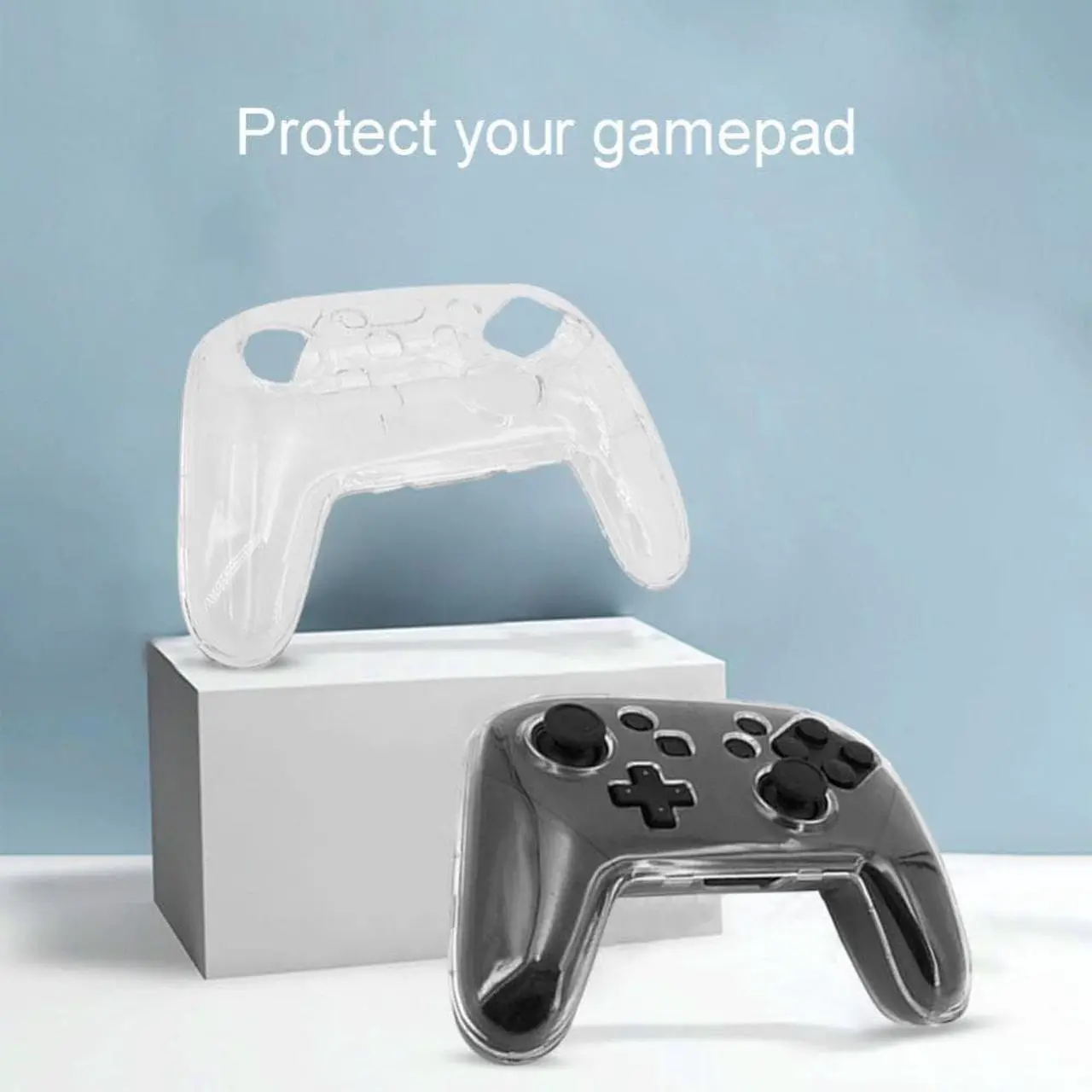 Alt view image 2 of 3 - Transparent Clear anti-scratch dustproof shockproof Crystal Game Controller Gamepad Protective Cover Shell Case for NS PRO