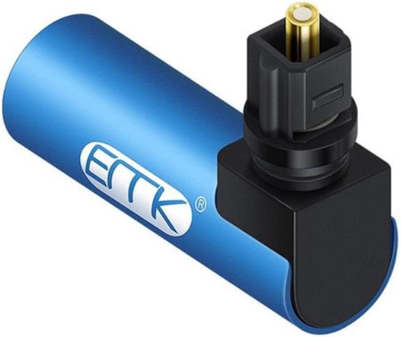Alt view image 3 of 3 - Full EMK Right Angle Digital Optical Audio Cable SPDIF Toslink 90 Degree Optical Adapter  for Speaker Soundbox TV