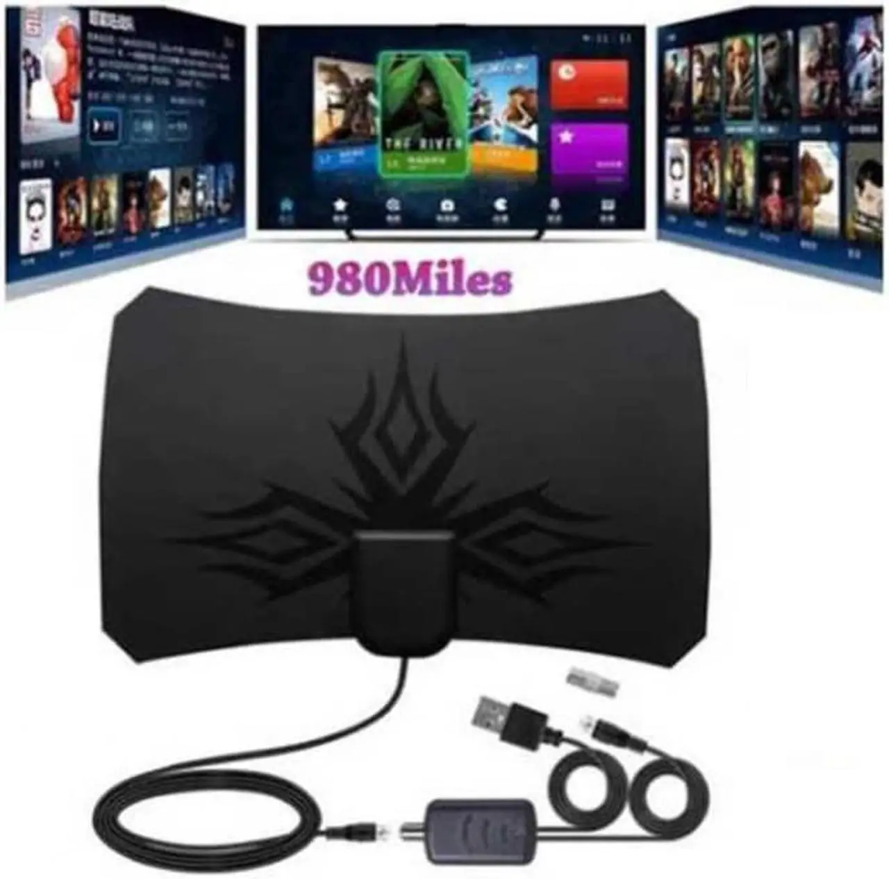 Alt view image 3 of 3 - Freeview 4K 25dB High Gain HD TV DTV Box Digital TV Antenna Booster Active Indoor Aerial HD Flat Design