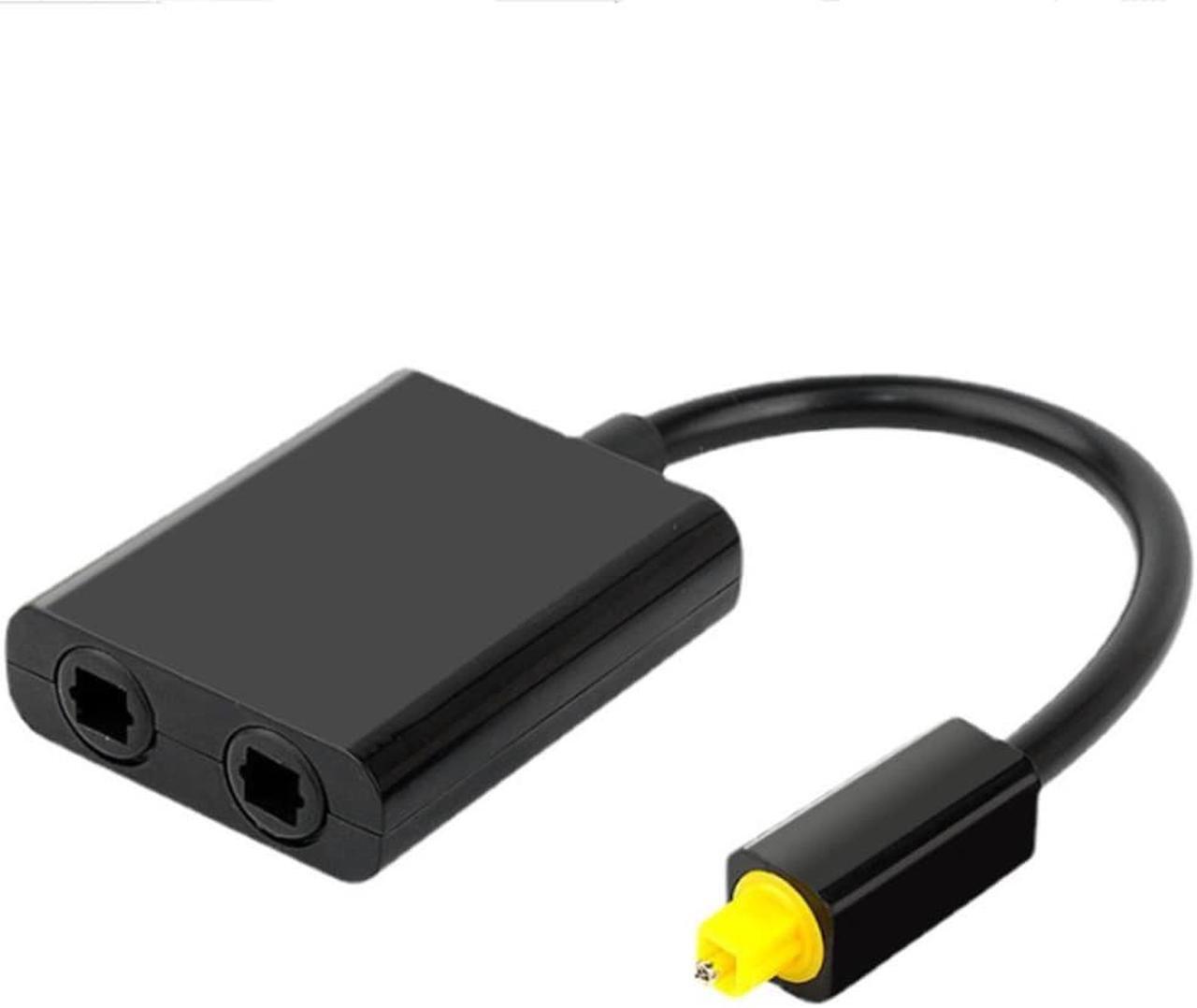 Alt view image 2 of 3 - Digital Optical Splitter Audio Cable 2-Way SPDIF Toslink Splitter Cable 1 input 2 Output Optical adapter Speakers For TV PS4