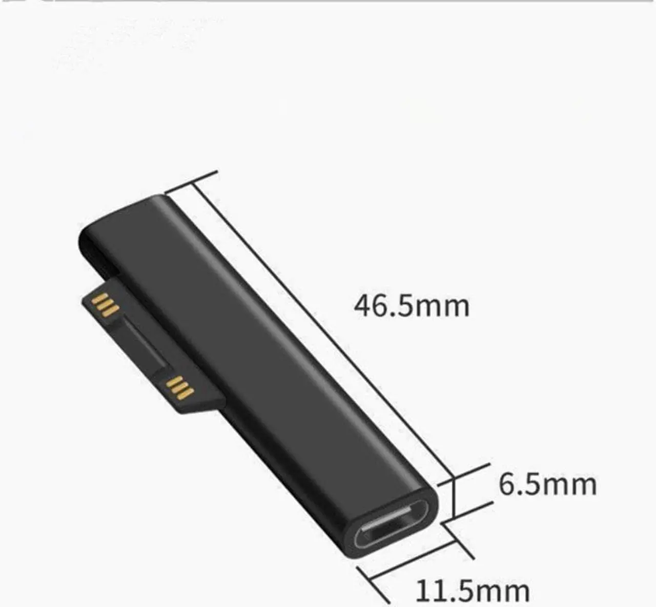 Alt view image 2 of 3 - USB Type C PD Fast Charging Plug Converter for Microsoft Surface Pro 3 4 5 6 Go USB C Female Adapter Connector for Surface Book