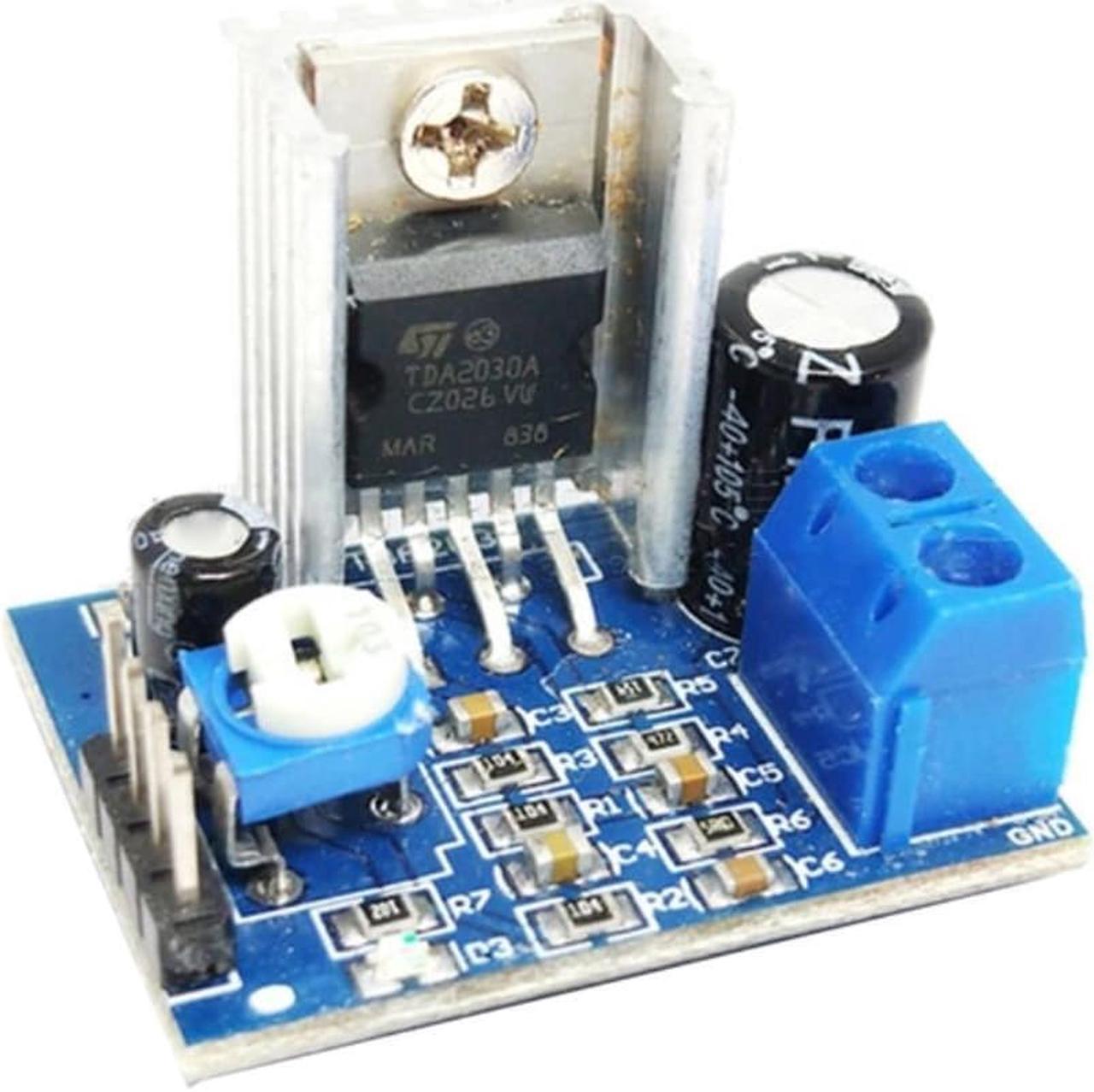 TDA2030 Mono Amplifier Board with Indicator Power Amplifier Module PCB Board 10 K Onboard Adjustable Resistance