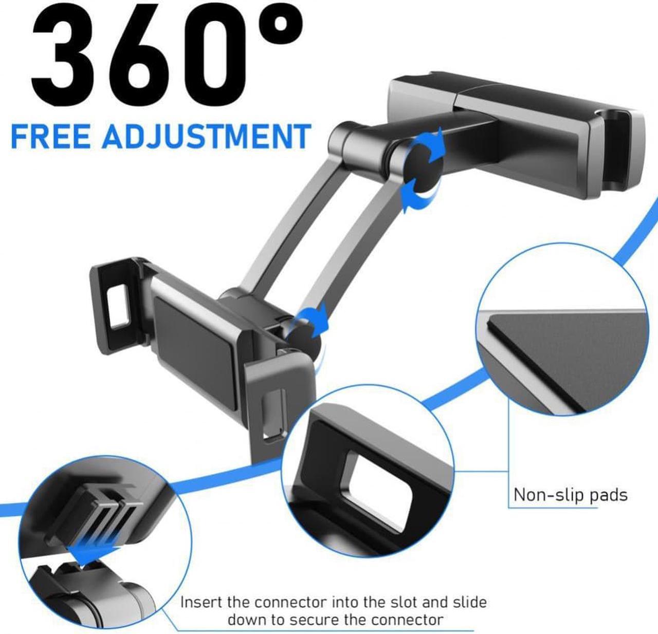 Alt view image 3 of 3 - Useful Car Seat Phone Stand Adjustable Detachable Lightweight Car Rear Pillow Tablet Phone Holder