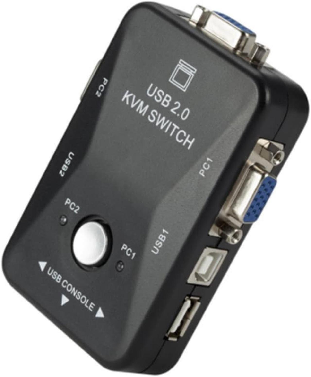 Alt view image 3 of 3 - USB KVM Switch 2 Port VGA SVGA Switch Box USB 2.0 KVM Mouse Switcher Keyboard 1920*1440 Vga Splitter Box Sharing Switch