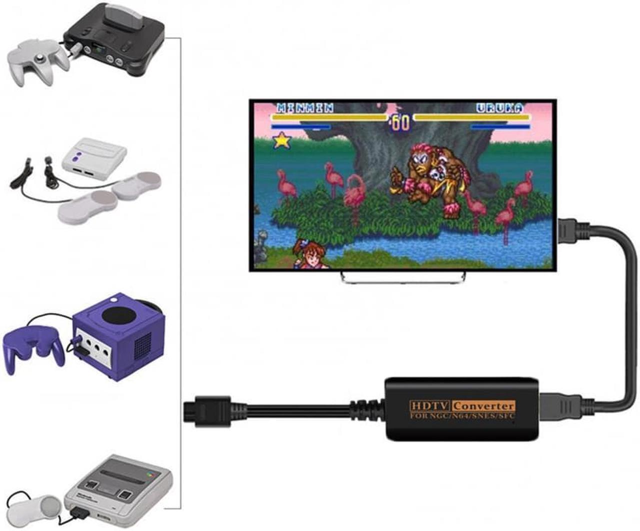 Alt view image 2 of 3 - 720P HDMI-compatible Game Console Video Adapter Converter High Clarity Cable for NGC/N64/SNES/SFC