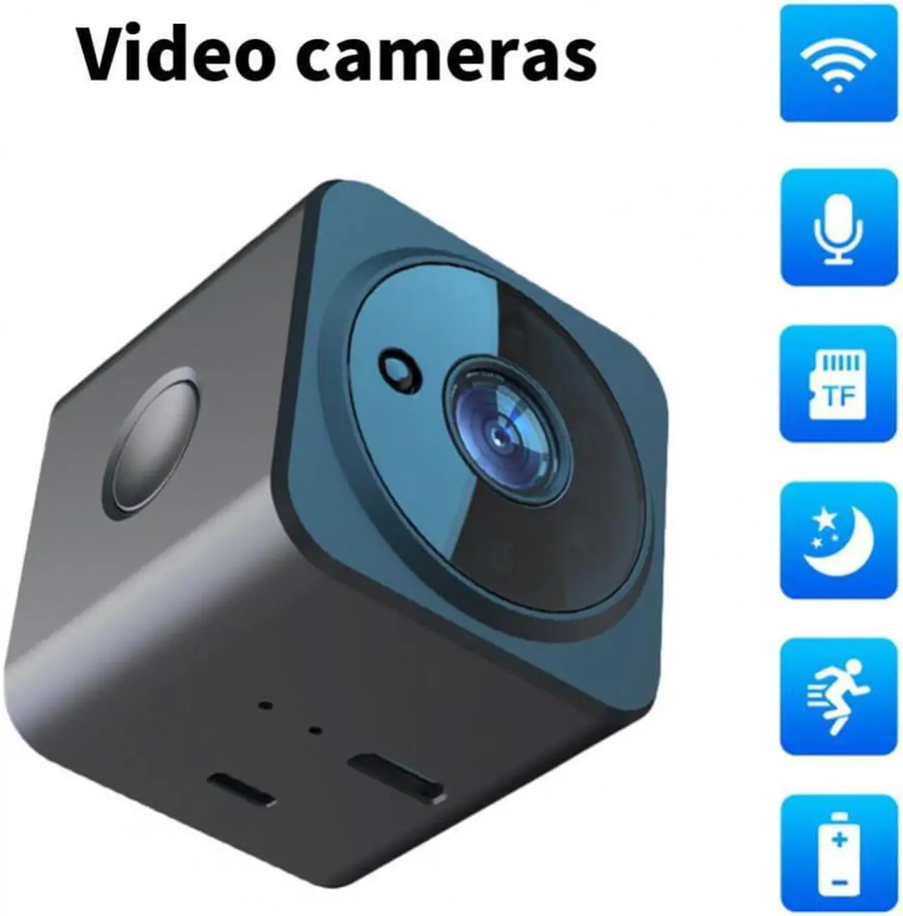 Alt view image 2 of 3 - Lightweight  Compact Laptop Wireless 1080P Security Camera TF Card Slot Web Camera Clear   for Hotel