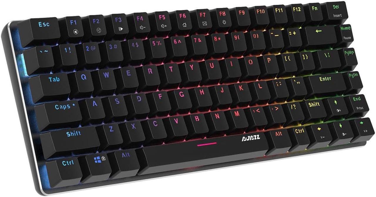 Ajazz AK33 RGB LED Backlight Usb Ergonomic Gaming Gamer Mechanical Keyboard(Black Switch)