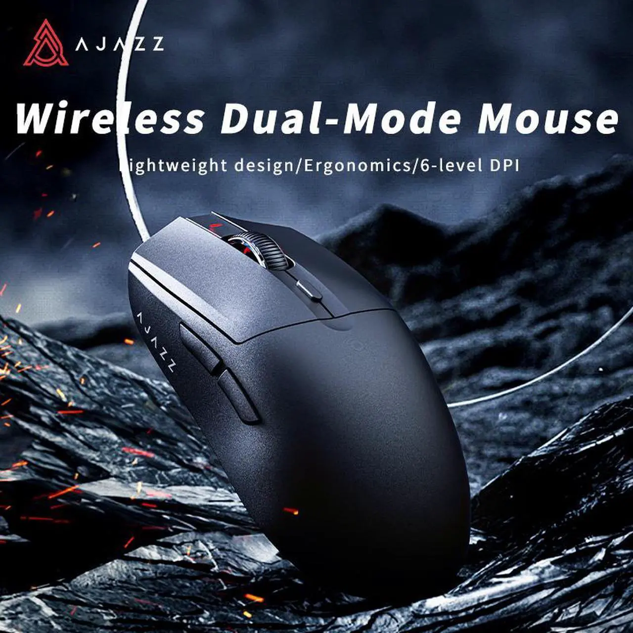 Alt view image 2 of 6 - AJAZZ AJ139 MC Wireless Mouse with Free Feets CX52650P Chip Gaming Chipset 16000dpi Professional Gaming Mouse for PC 6 Buttons Mouse For Computer PC Laptop Desktop white
 Mouse