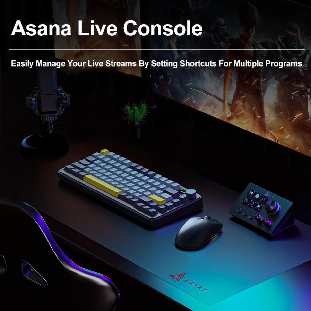 Alt view image 7 of 7 - Ajazz AKP03E Programmable Macro Keyboard 12 Keys Mechanical Gaming Keyboard Custom Button Mini Keyboard For Multiple Scenario Black