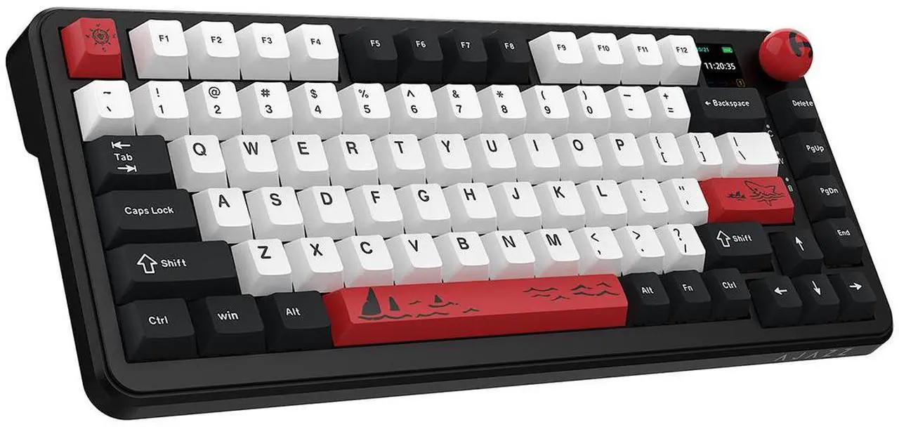 Alt view image 4 of 6 - AJAZZ AK820 MAX Plus Gaming Keyboard Tri Mode 8000mAh Gasket TFT Screen Hot Plug Mechanical Keyboard Customized PC Accessory Black-Avocado Axis switch