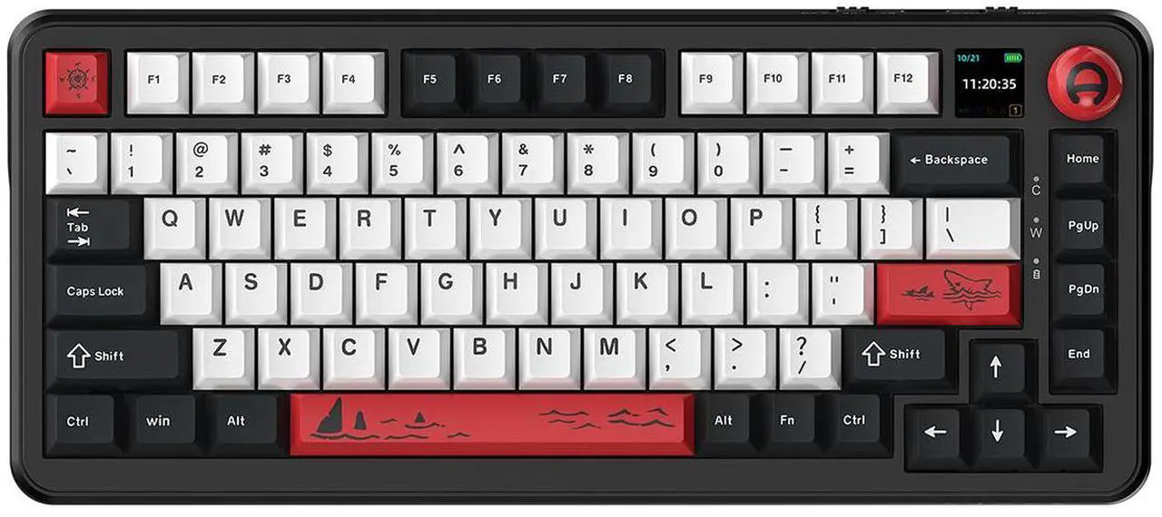 Alt view image 3 of 6 - AJAZZ AK820 MAX Plus Gaming Keyboard Tri Mode 8000mAh Gasket TFT Screen Hot Plug Mechanical Keyboard Customized PC Accessory Black-Avocado Axis switch