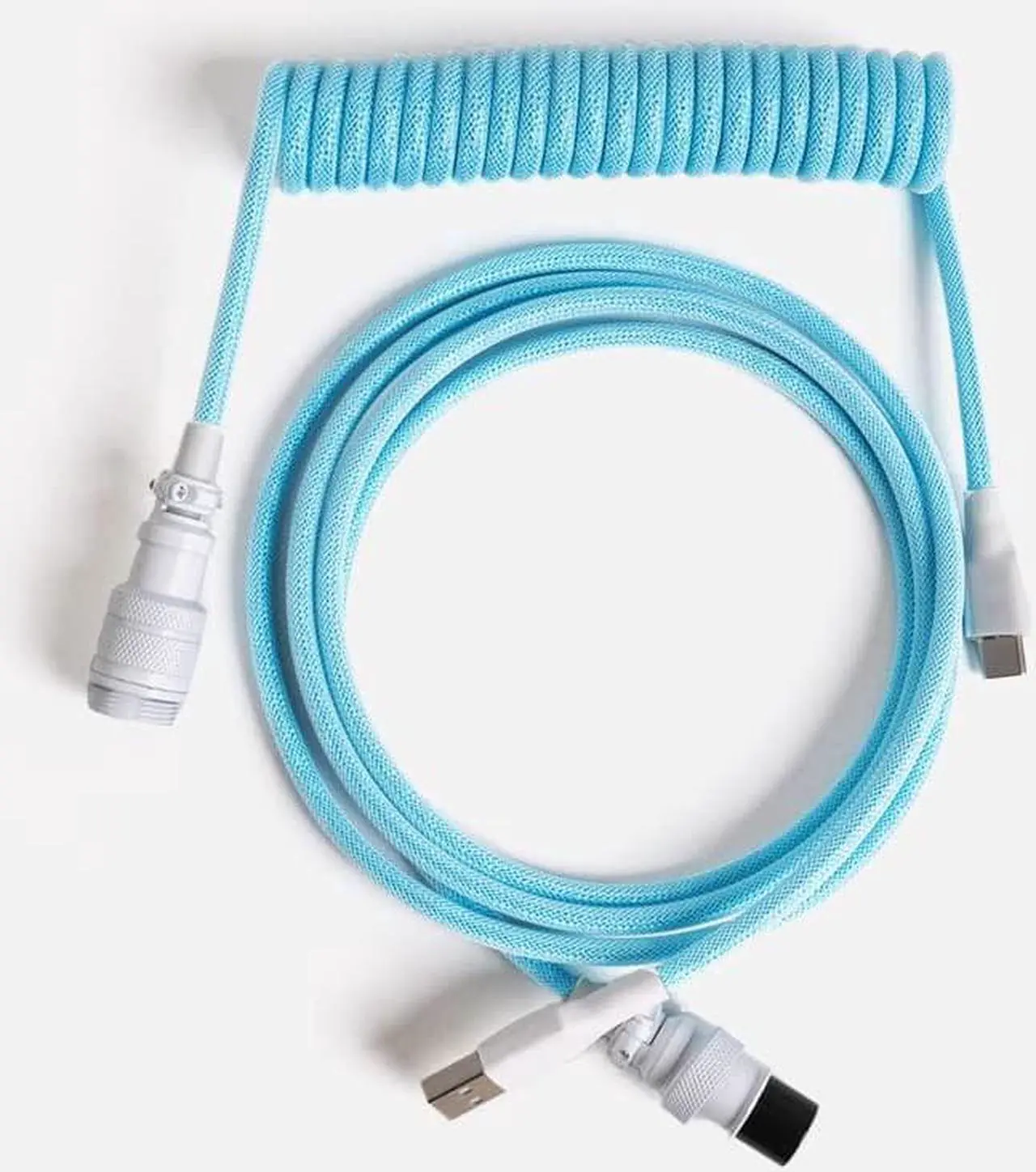 Main image of Azio Custom Mechanical Keyboard USB-C Cable, Blizzard Blue (ACD906)