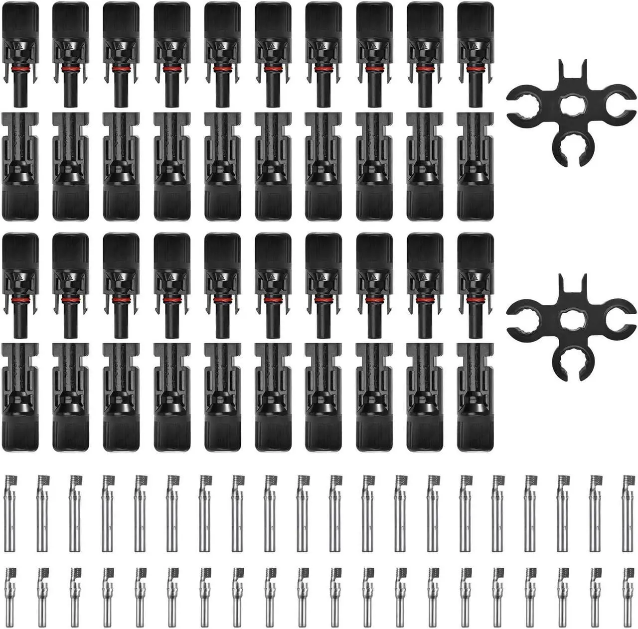 Main image of 20 Pairs Solar Panel Cable Wire Connectors Kit Male/Female Waterproof Adapter US