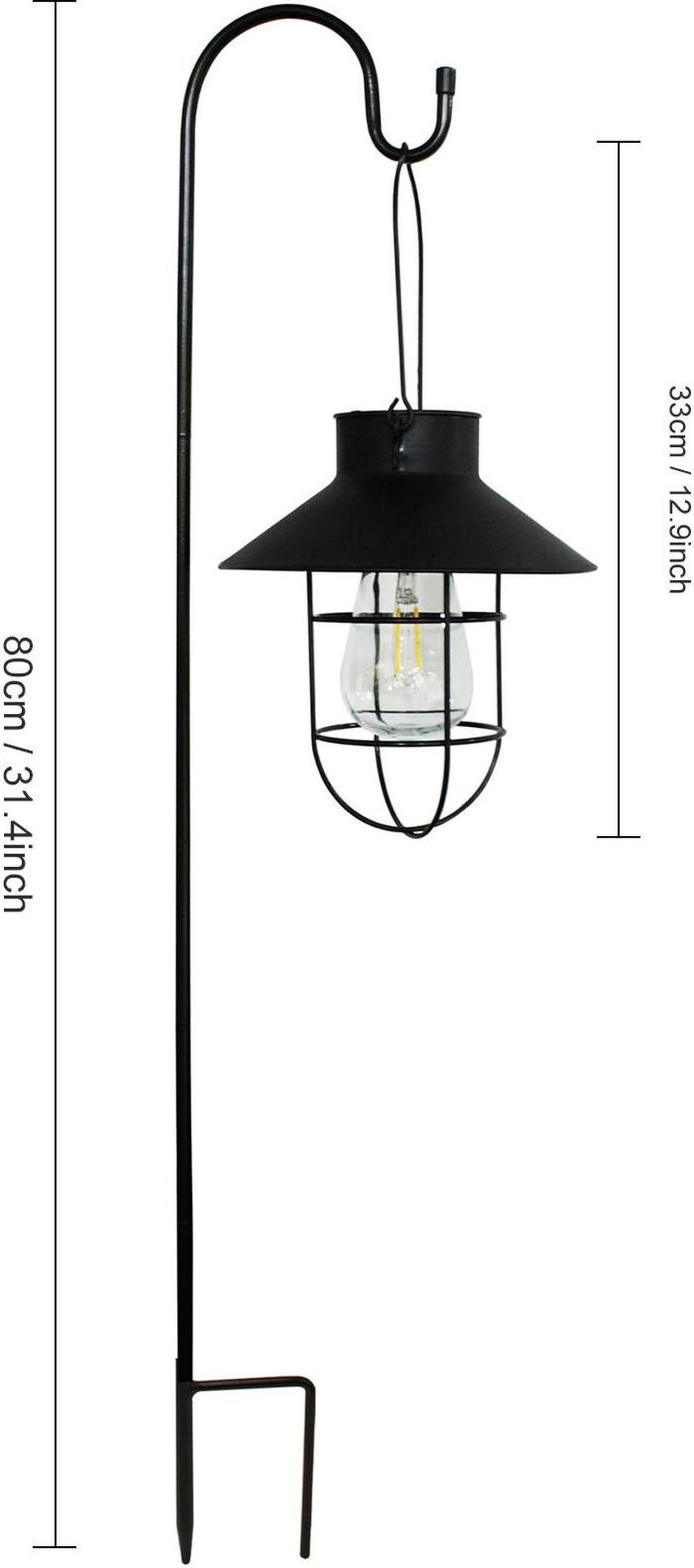 Alt view image 5 of 7 - Solar Lantern Hanging Solar Lights Outdoor Solar Powered Vintage Led Lanterns