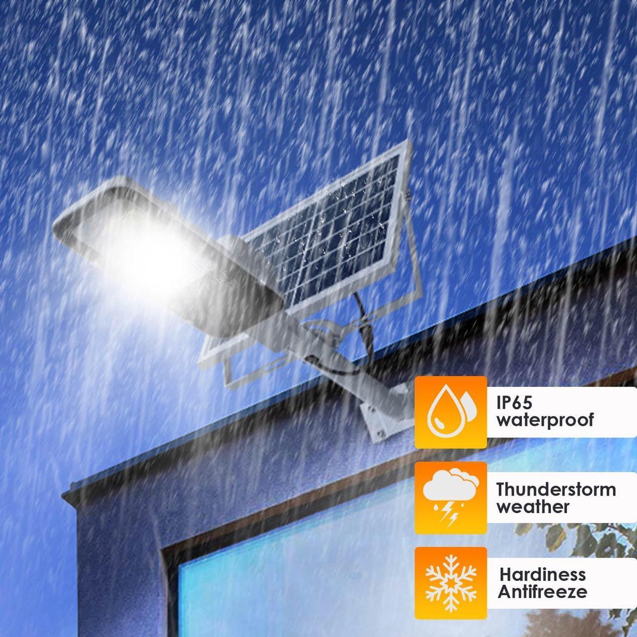 Alt view image 4 of 7 - 9900000000LM 400W Commercial LED Solar Street Light Dusk to Dawn Road Lamp+Pole+Remote