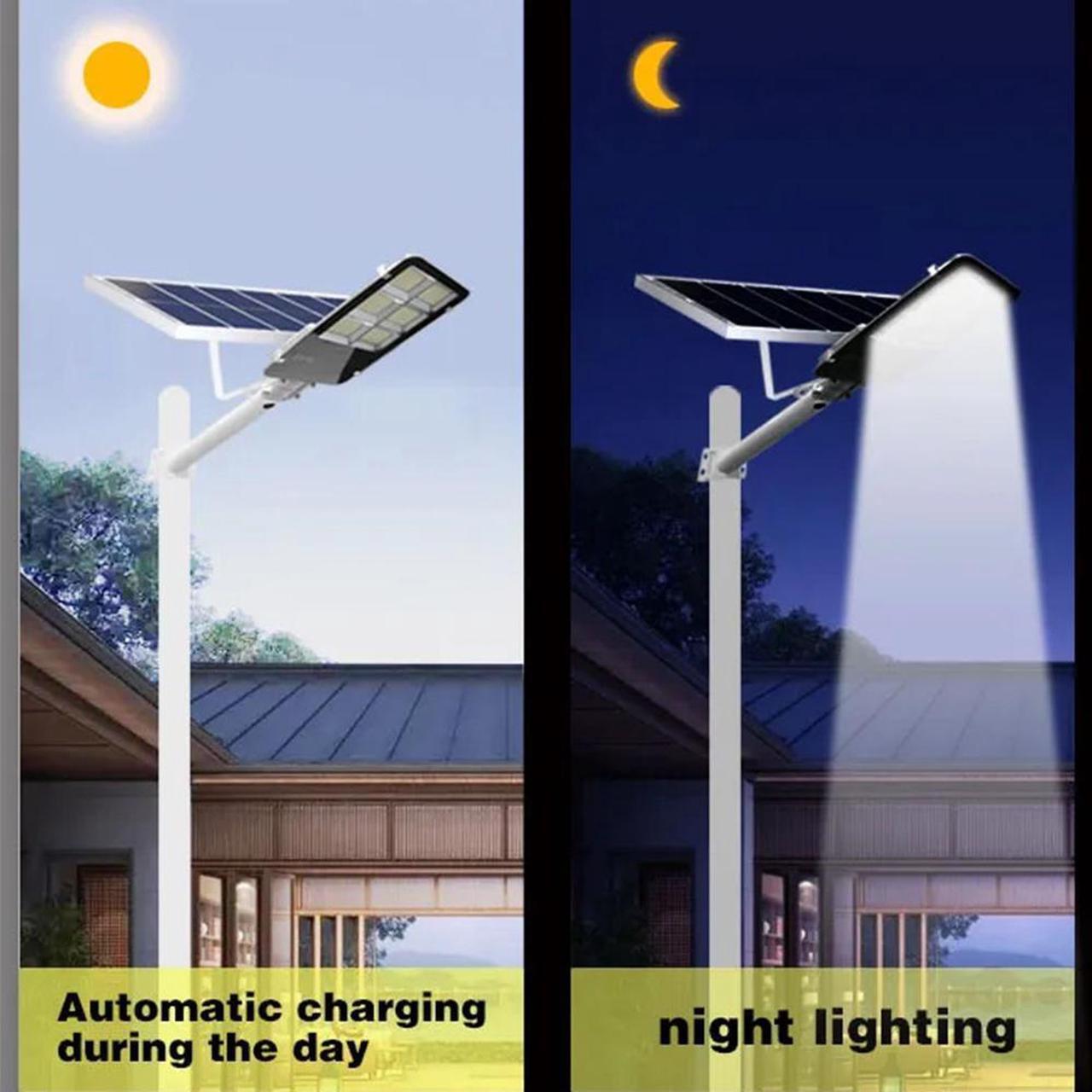 Alt view image 5 of 7 - 9900000000LM 400W Commercial LED Solar Street Light Dusk to Dawn Road Lamp+Pole+Remote