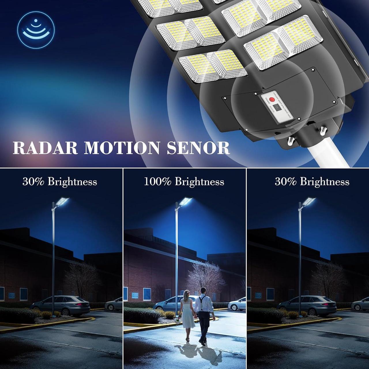 Alt view image 4 of 7 - PFCTART 990000000000LM 3000W Watts Commercial Solar Street Light Parking Lot Road Lamp