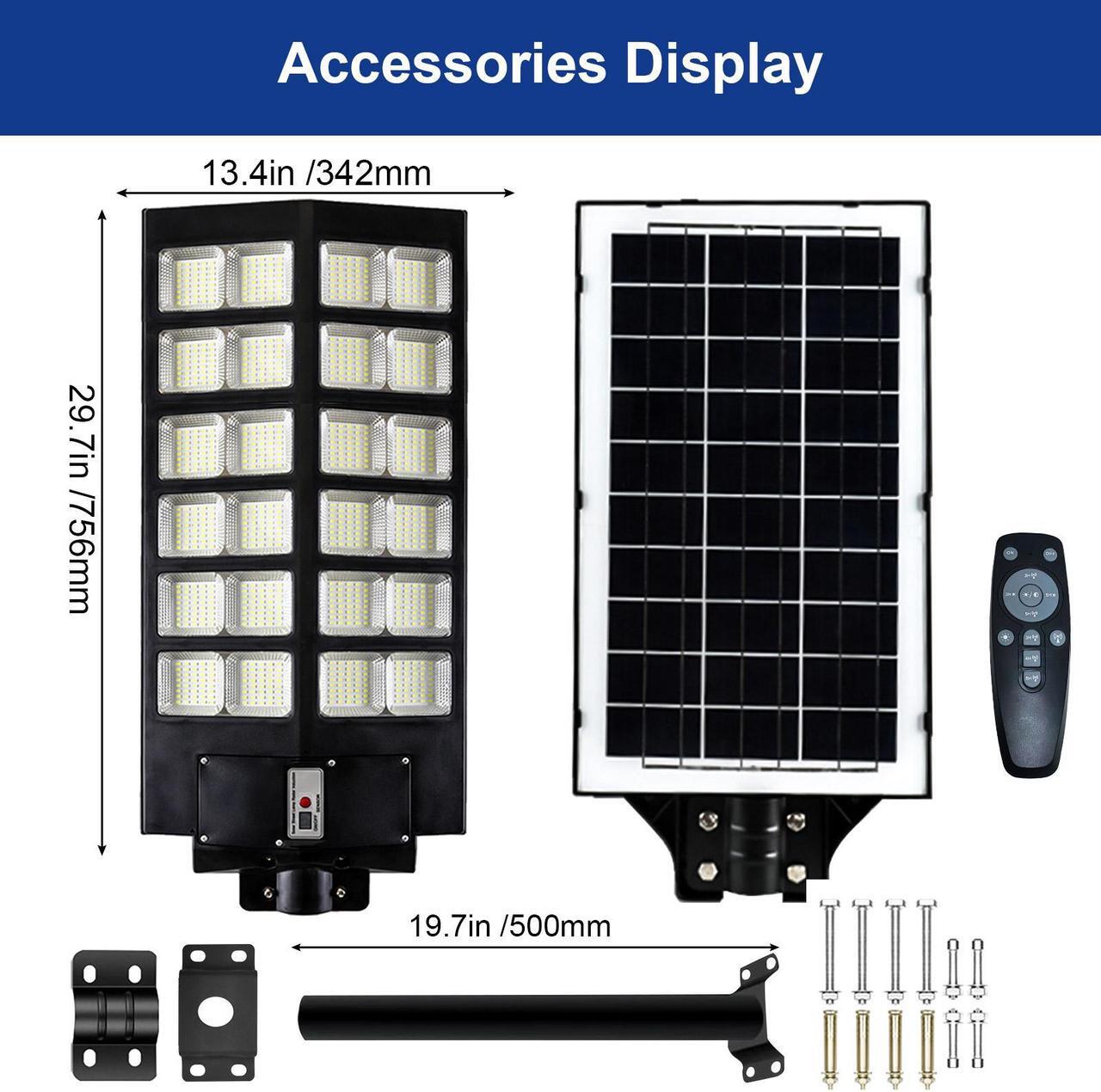 Alt view image 7 of 7 - PFCTART 990000000000LM 3000W Watts Commercial Solar Street Light Parking Lot Road Lamp