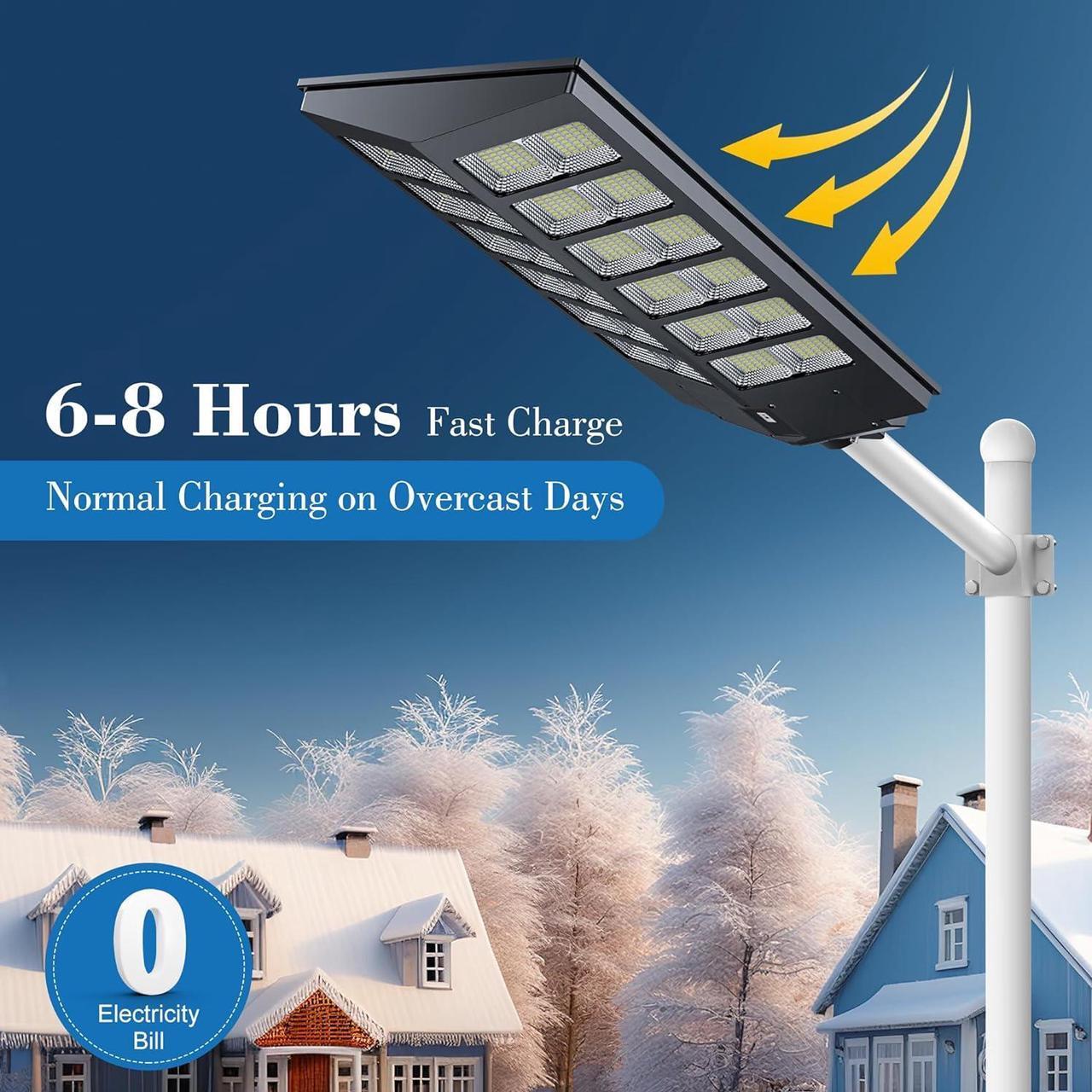 Alt view image 6 of 7 - PFCTART 990000000000LM 3000W Watts Commercial Solar Street Light Parking Lot Road Lamp
