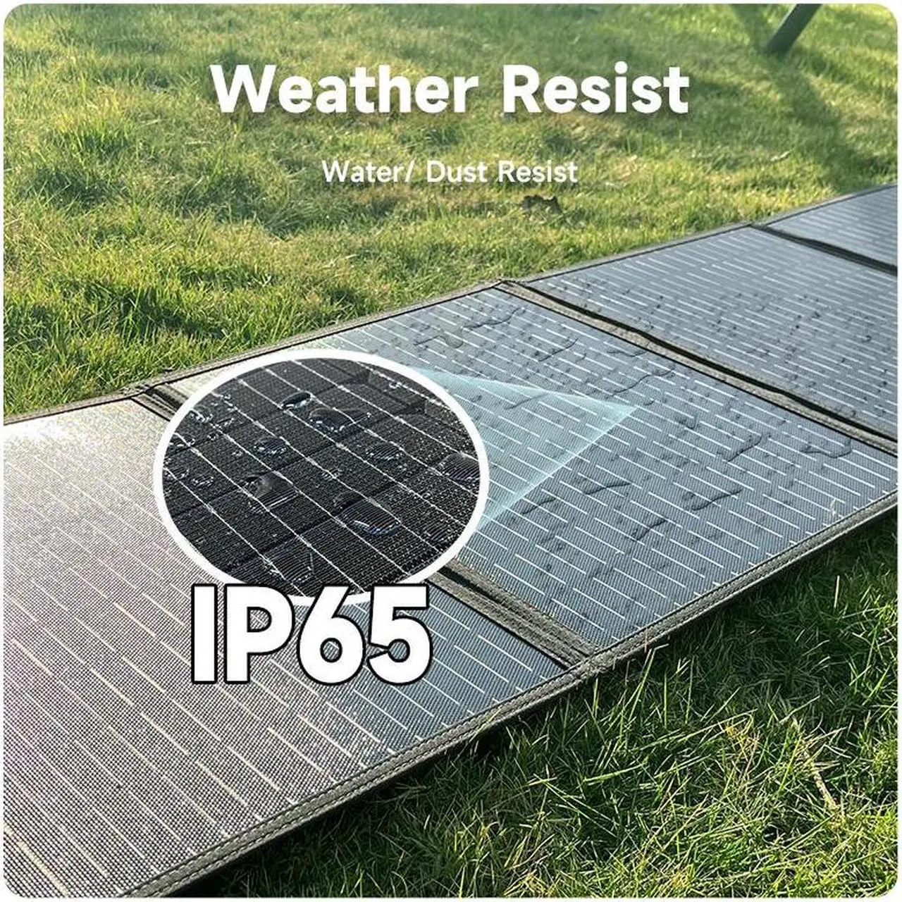 Alt view image 4 of 7 - POWERWIN PWS110 110W Foldable Solar Panel IP65 Portable Solar Panel Kit with 2 USB Outputs 18V Solar Charger for Portable Power Station Camping Laptops RV